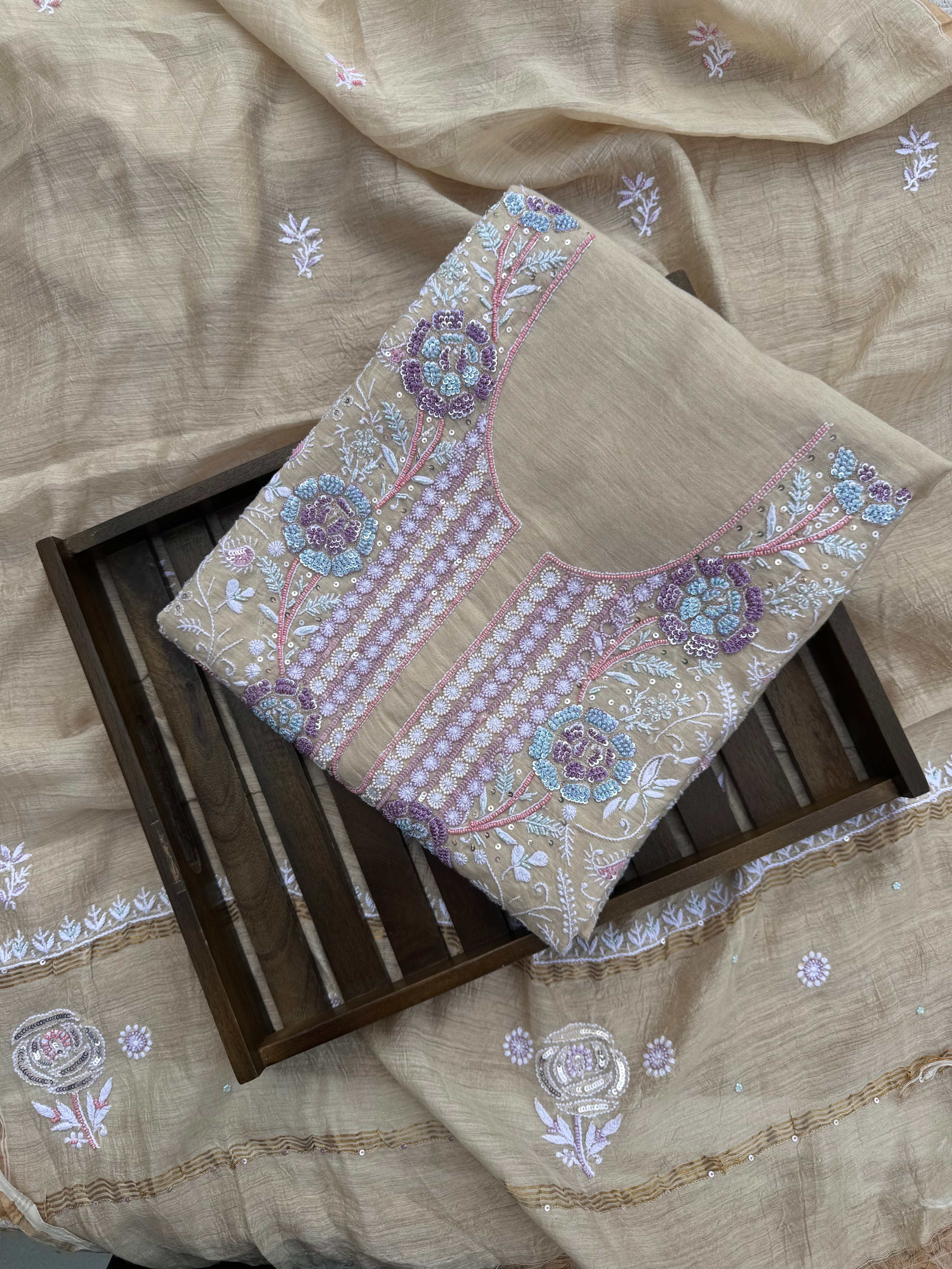 Riwaayat pure moonga silk suit set