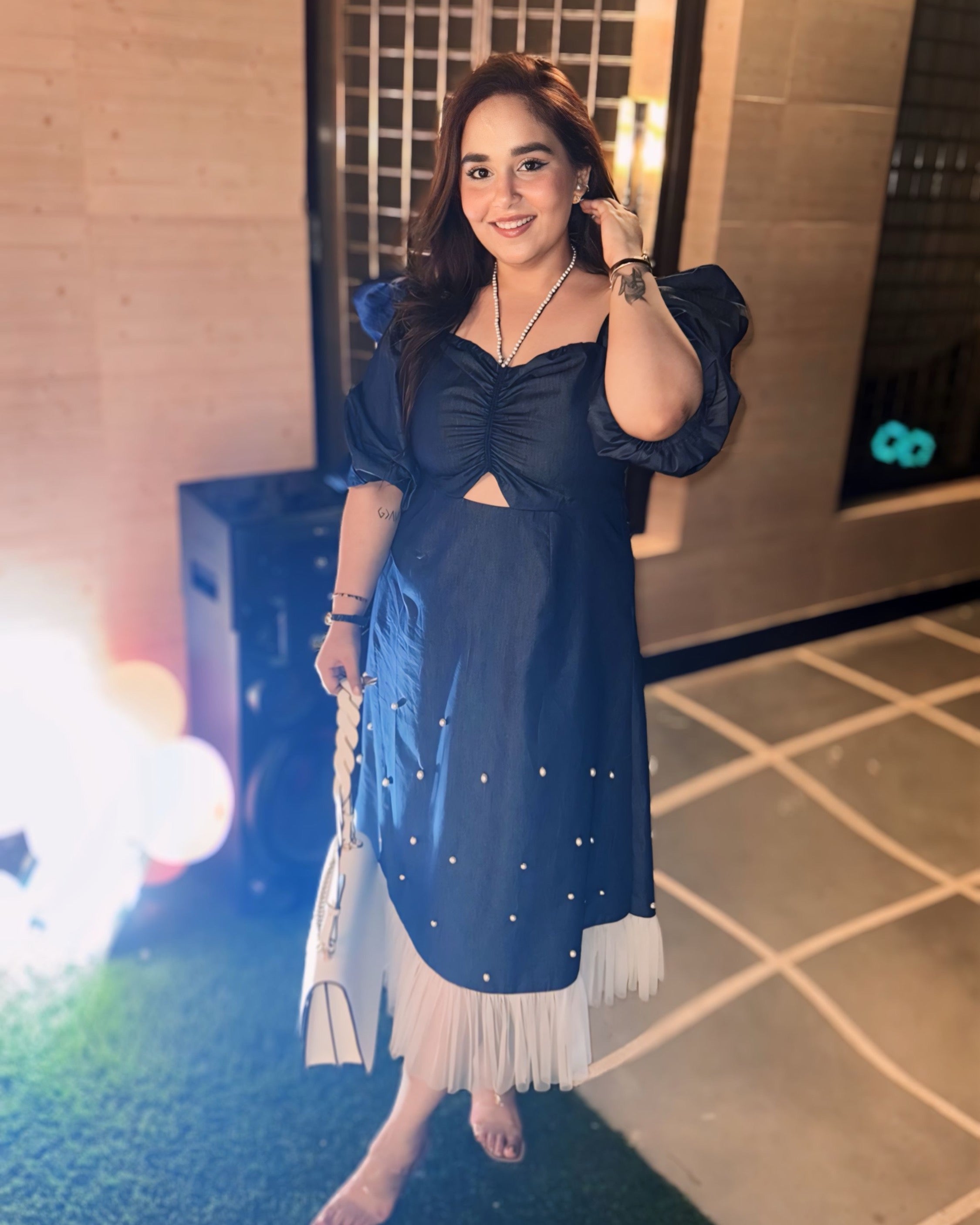 Denim Pearl dress THE HOUSE OF DHAAGA Denim Pearl dress THE HOUSE OF DHAAGA