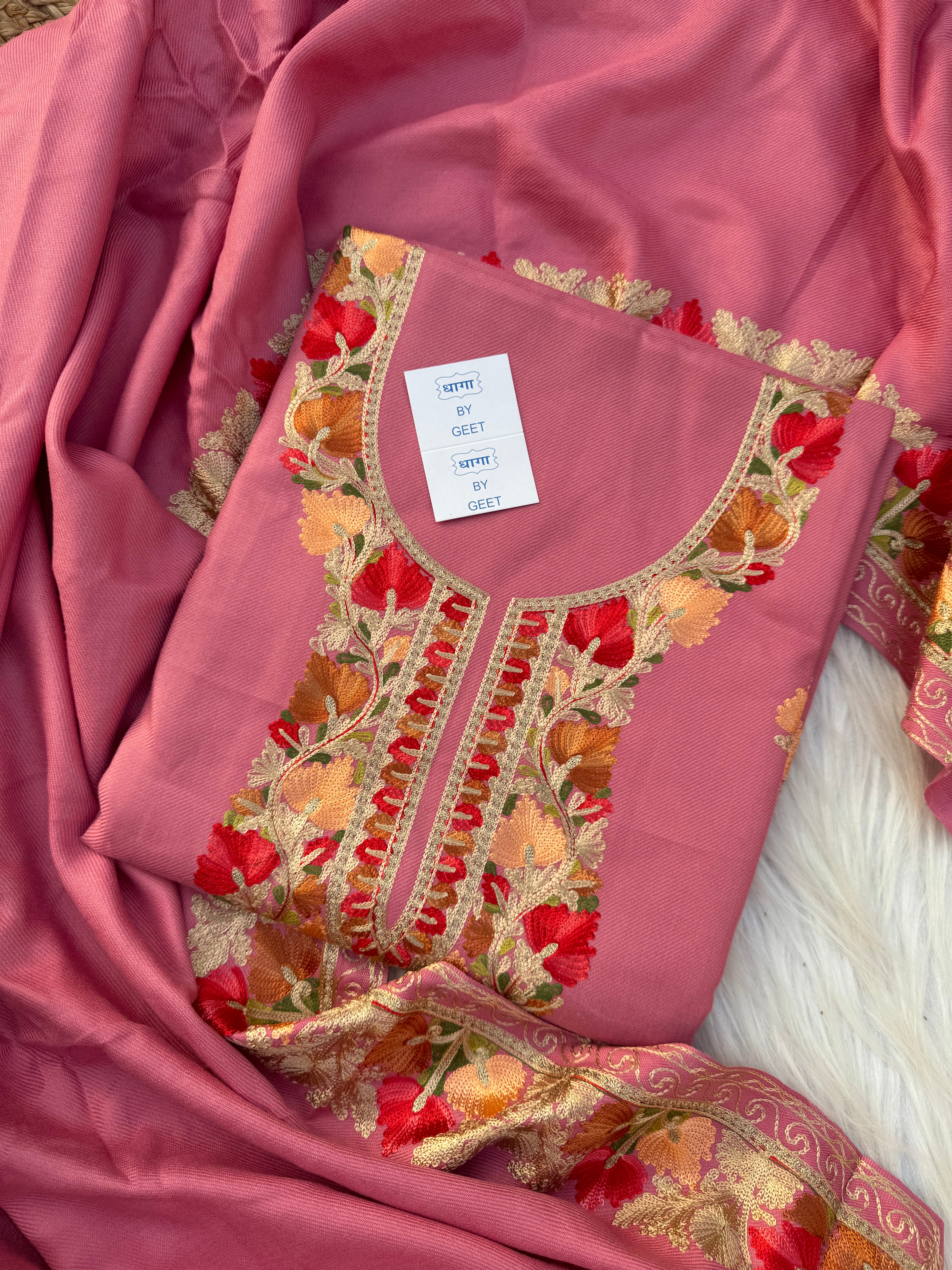 Saanvi pashmina suit set