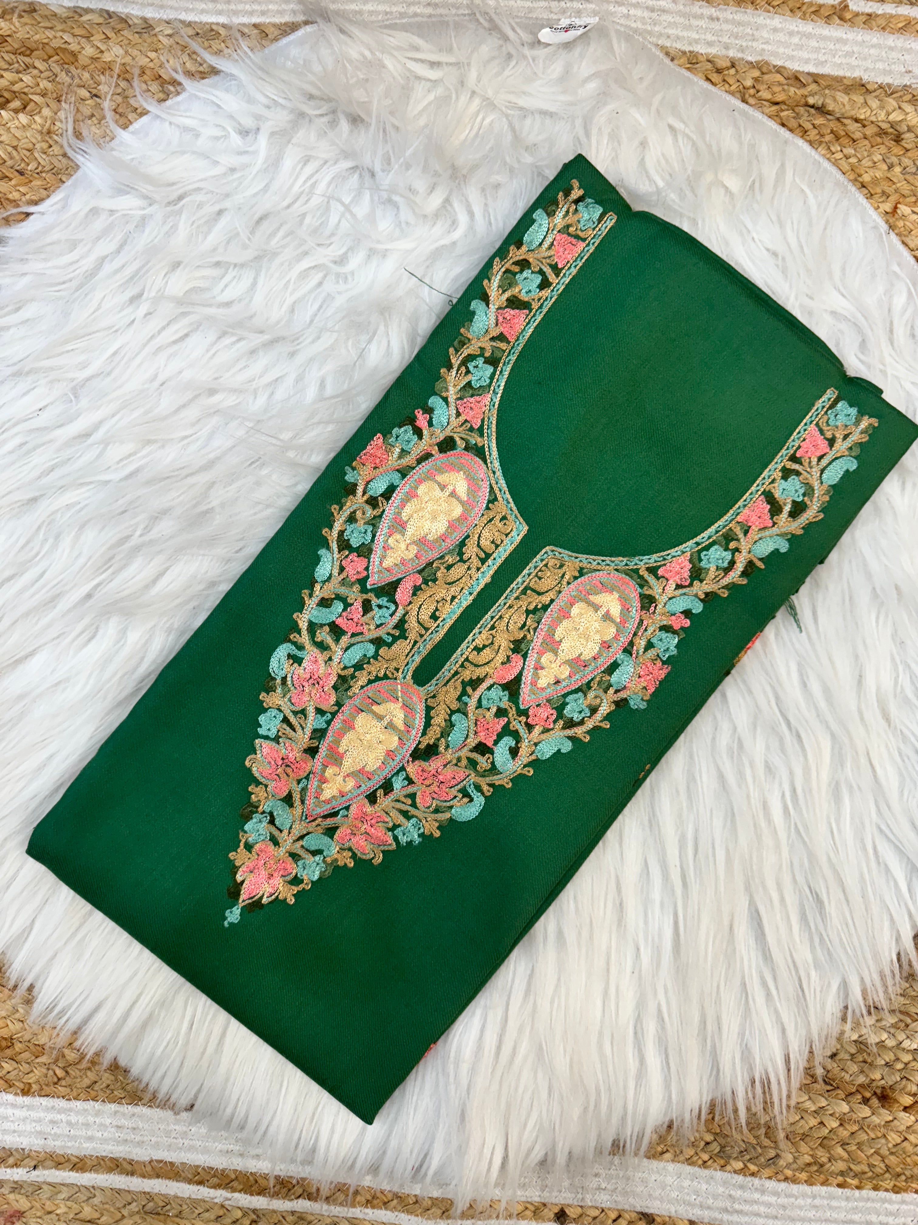 Saira pashmina Kashmiri embroidered co-ord sets