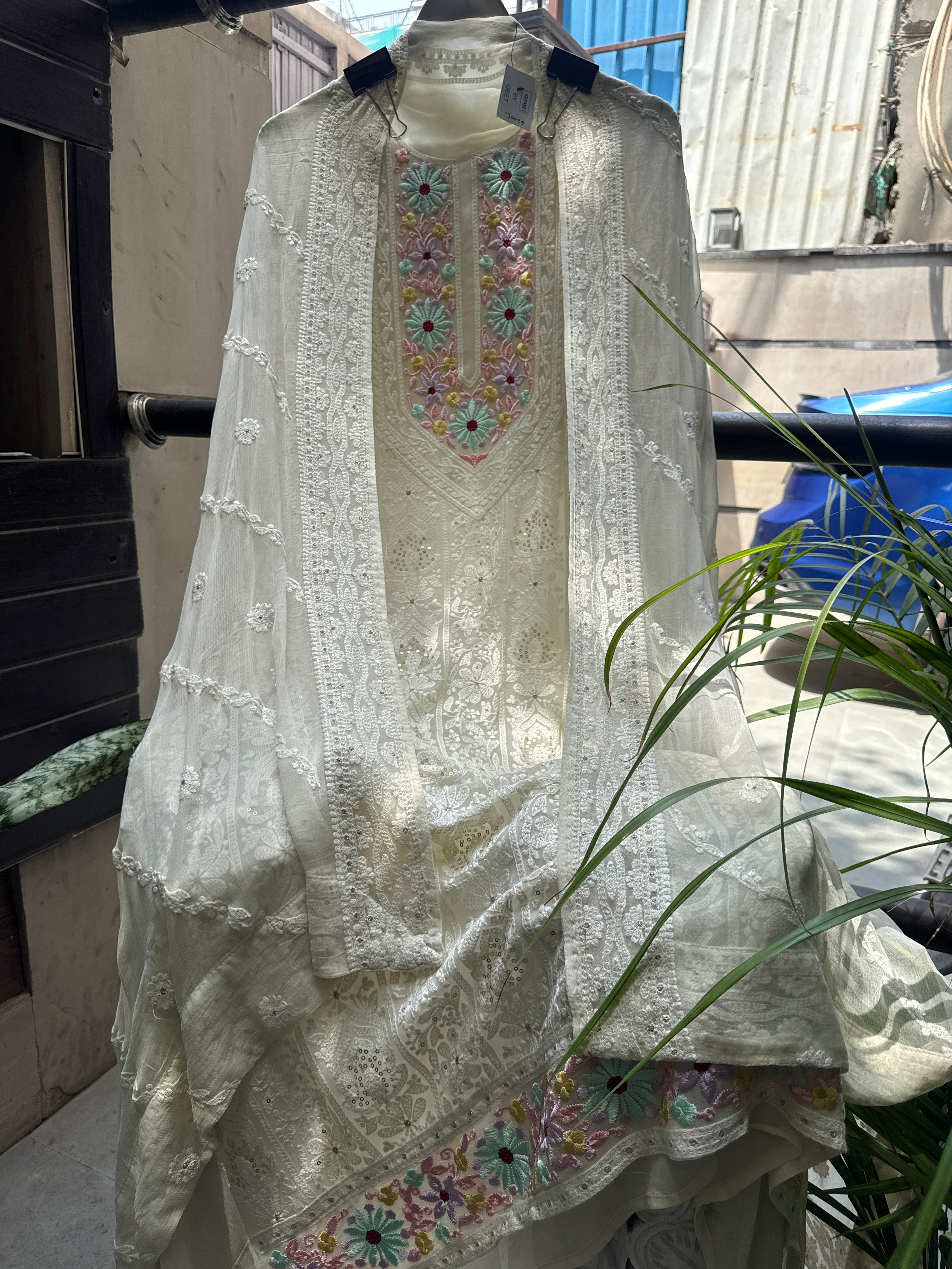 Ira georgette Lucknowi suit set