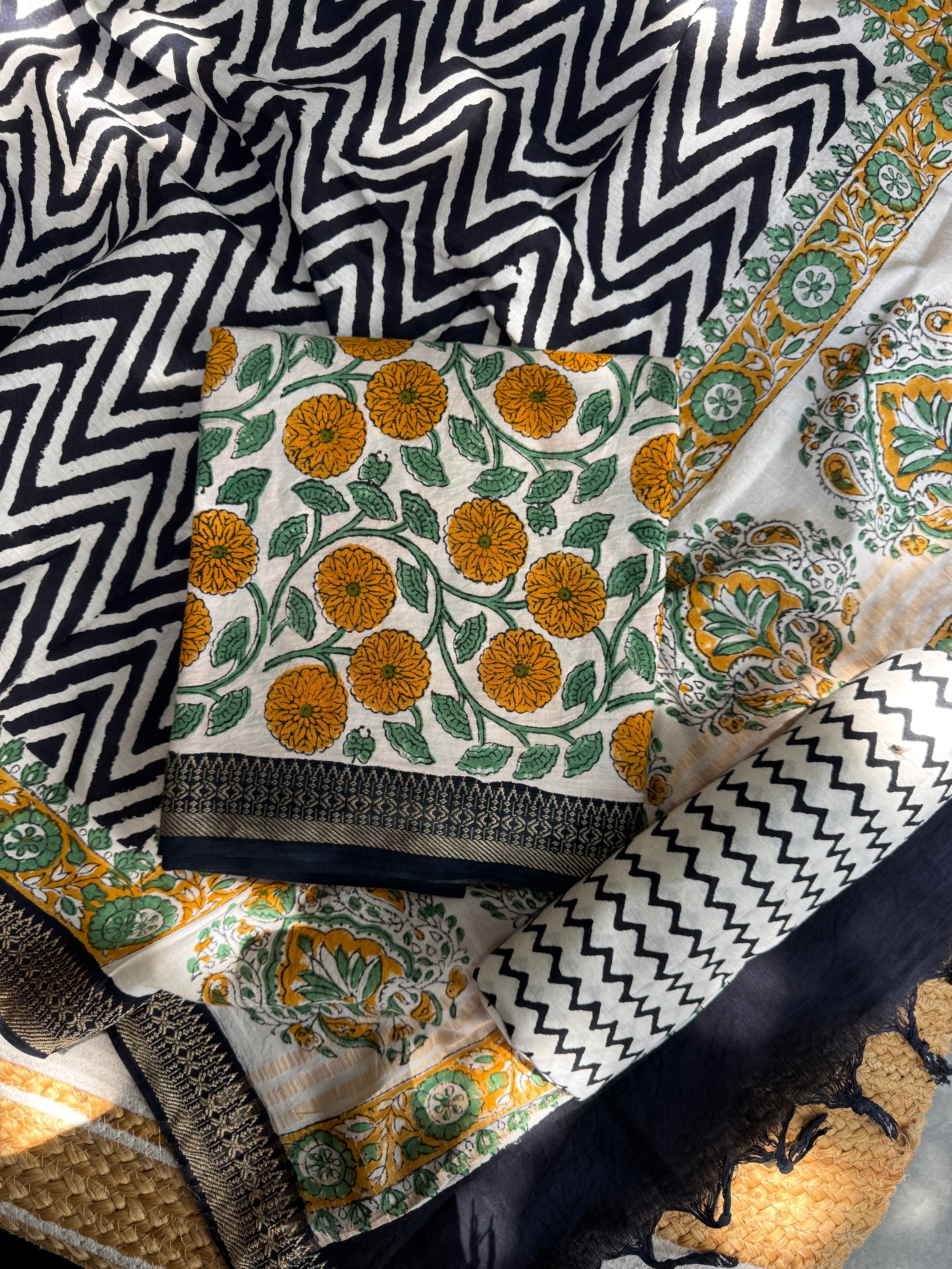 Marigold cotton suit set