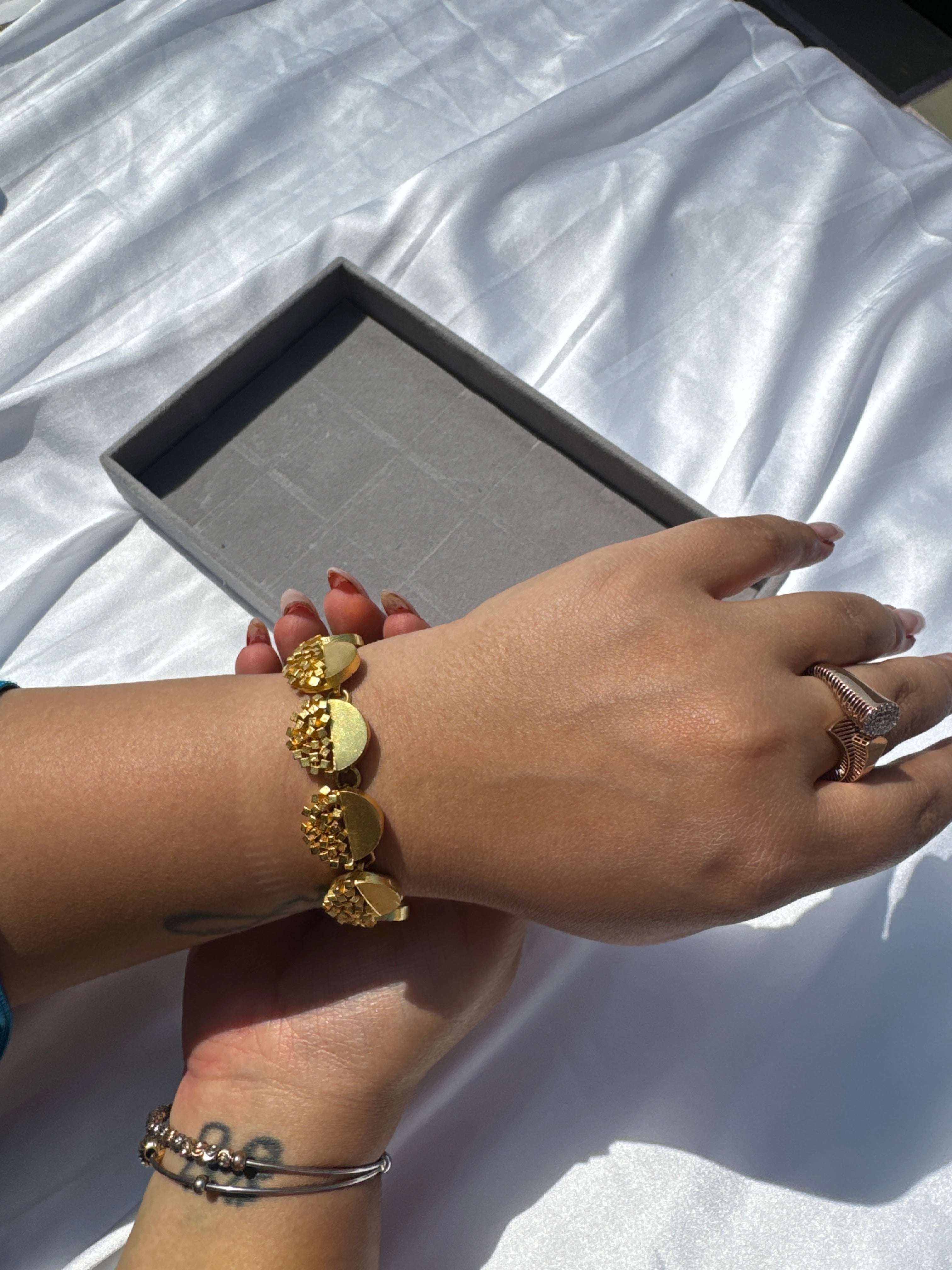 Brass moon bracelet