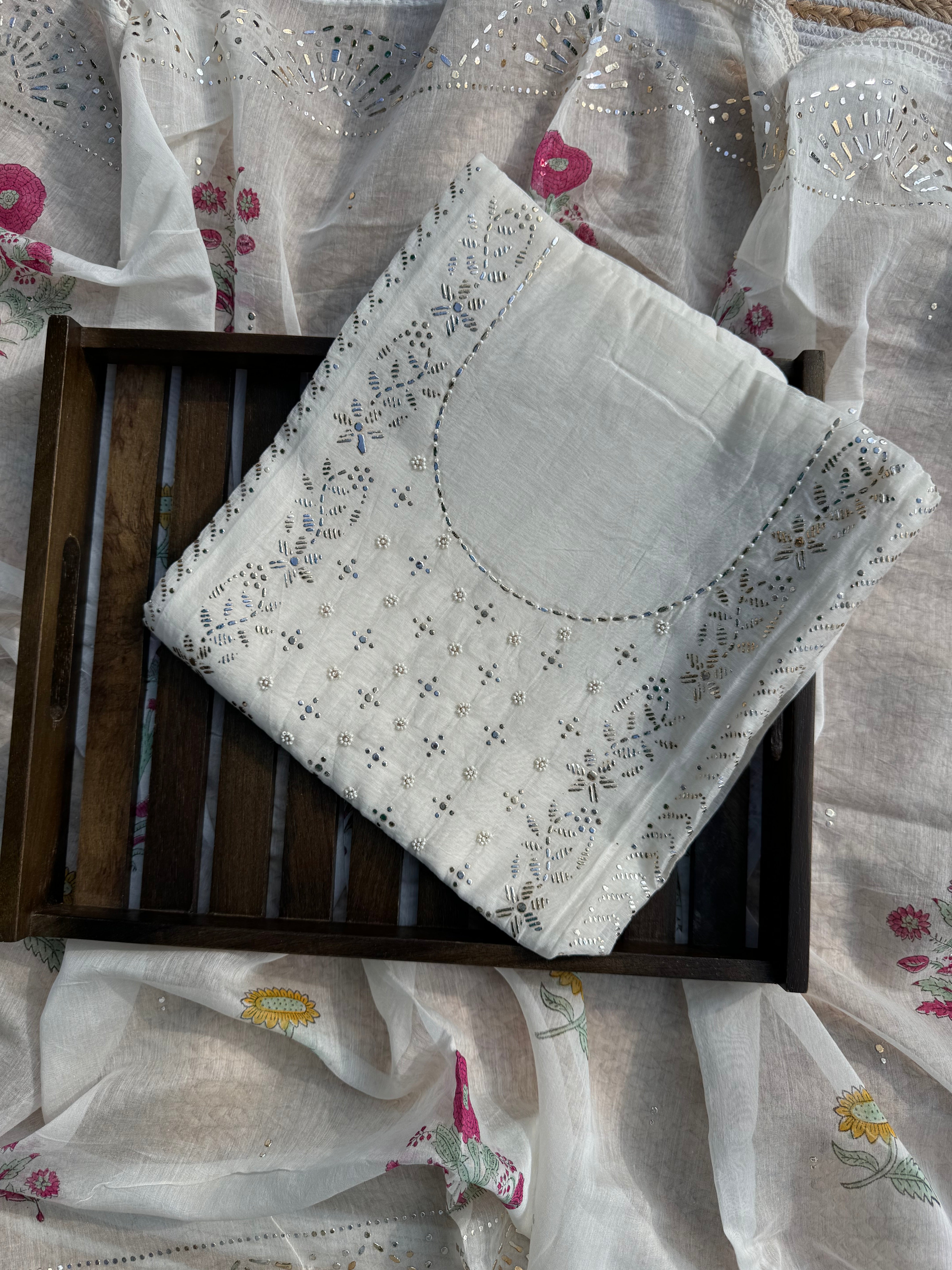 Chandni mukaish suit set