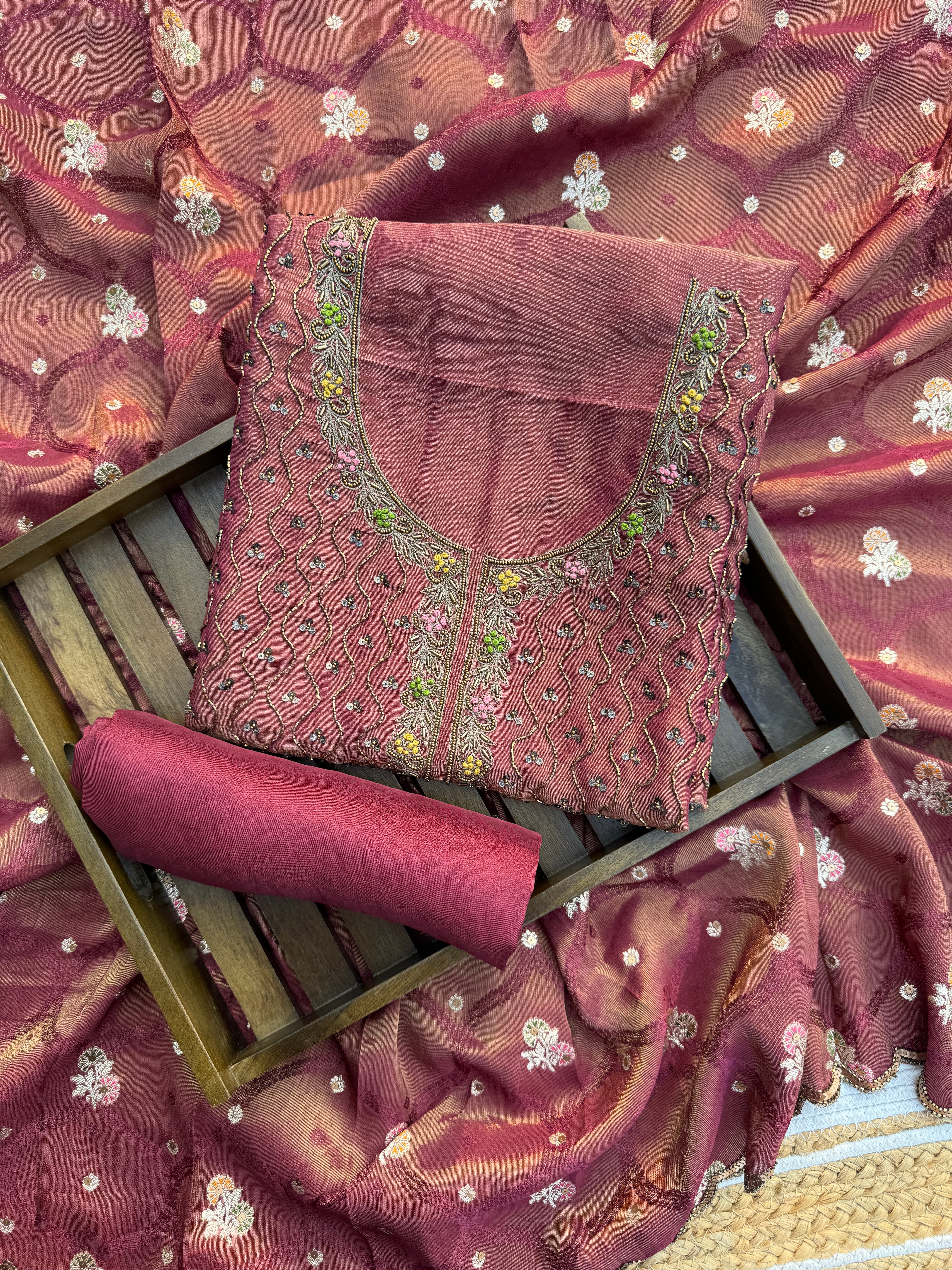 Kirei pure tissue silk suit set