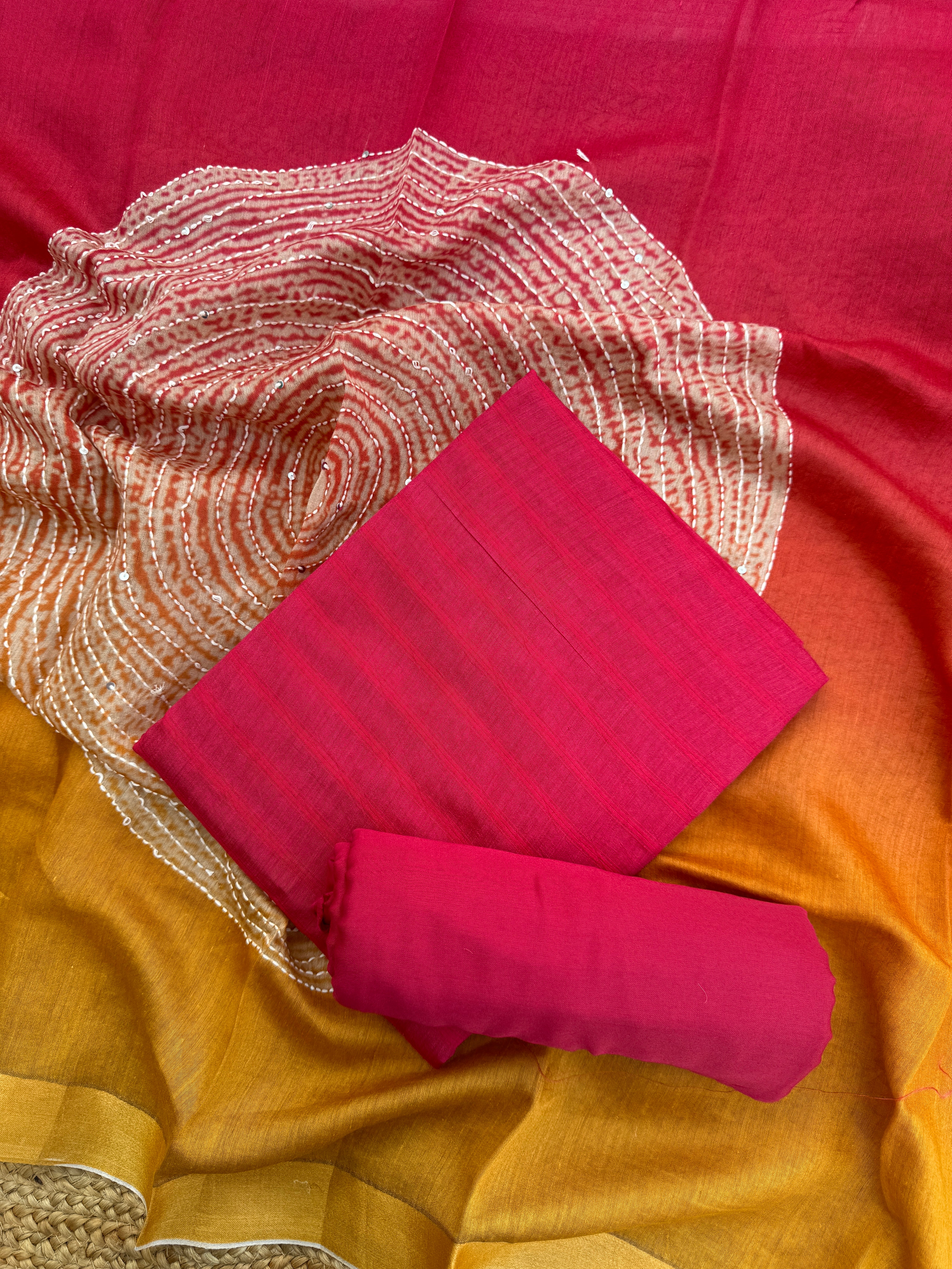 Riwaayat pure moonga silk suit set