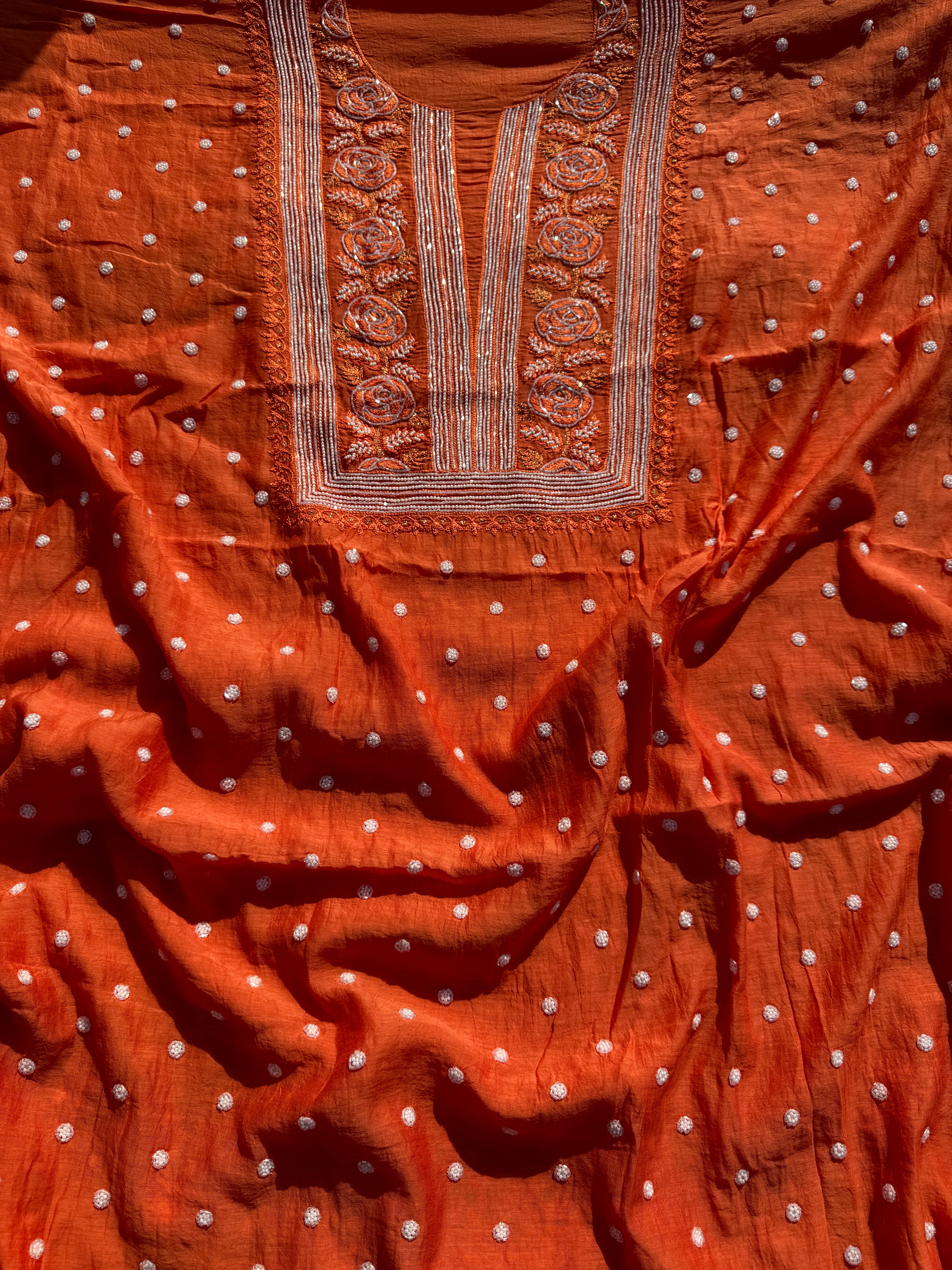 Abeer pure mul Chikankari suit set