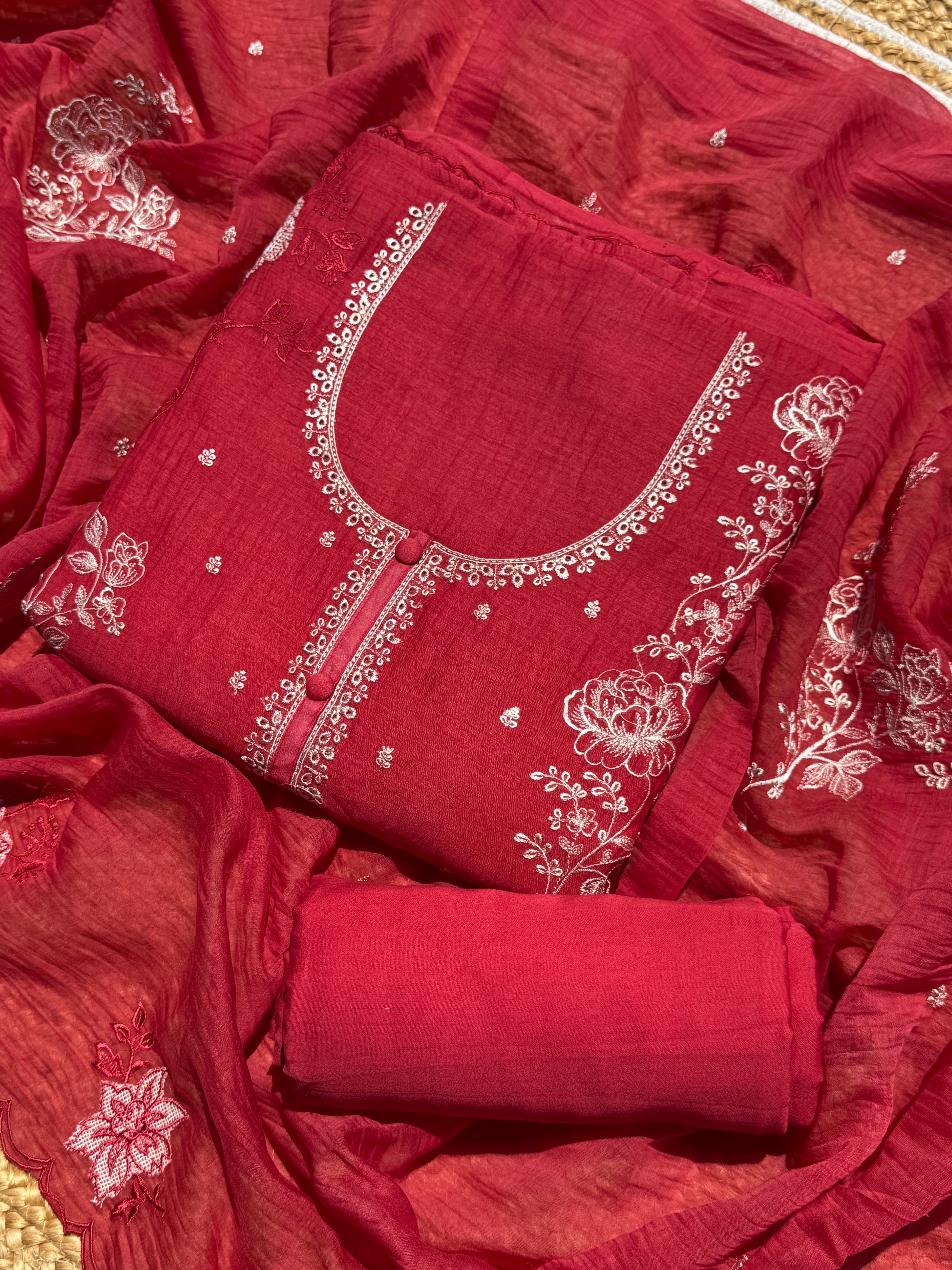Gulaab pure mul suit set