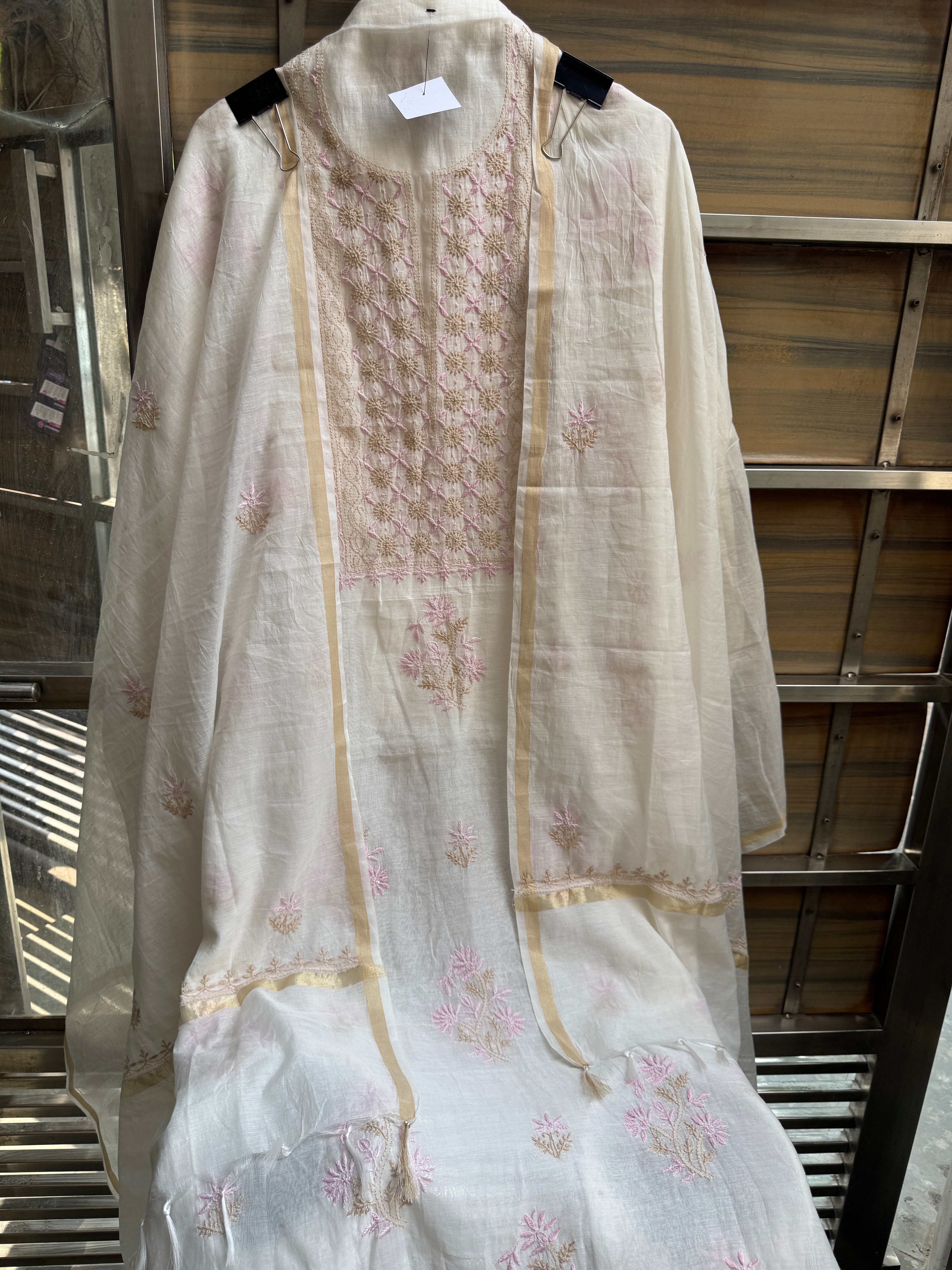 Nira pure mul Lucknowi suit set