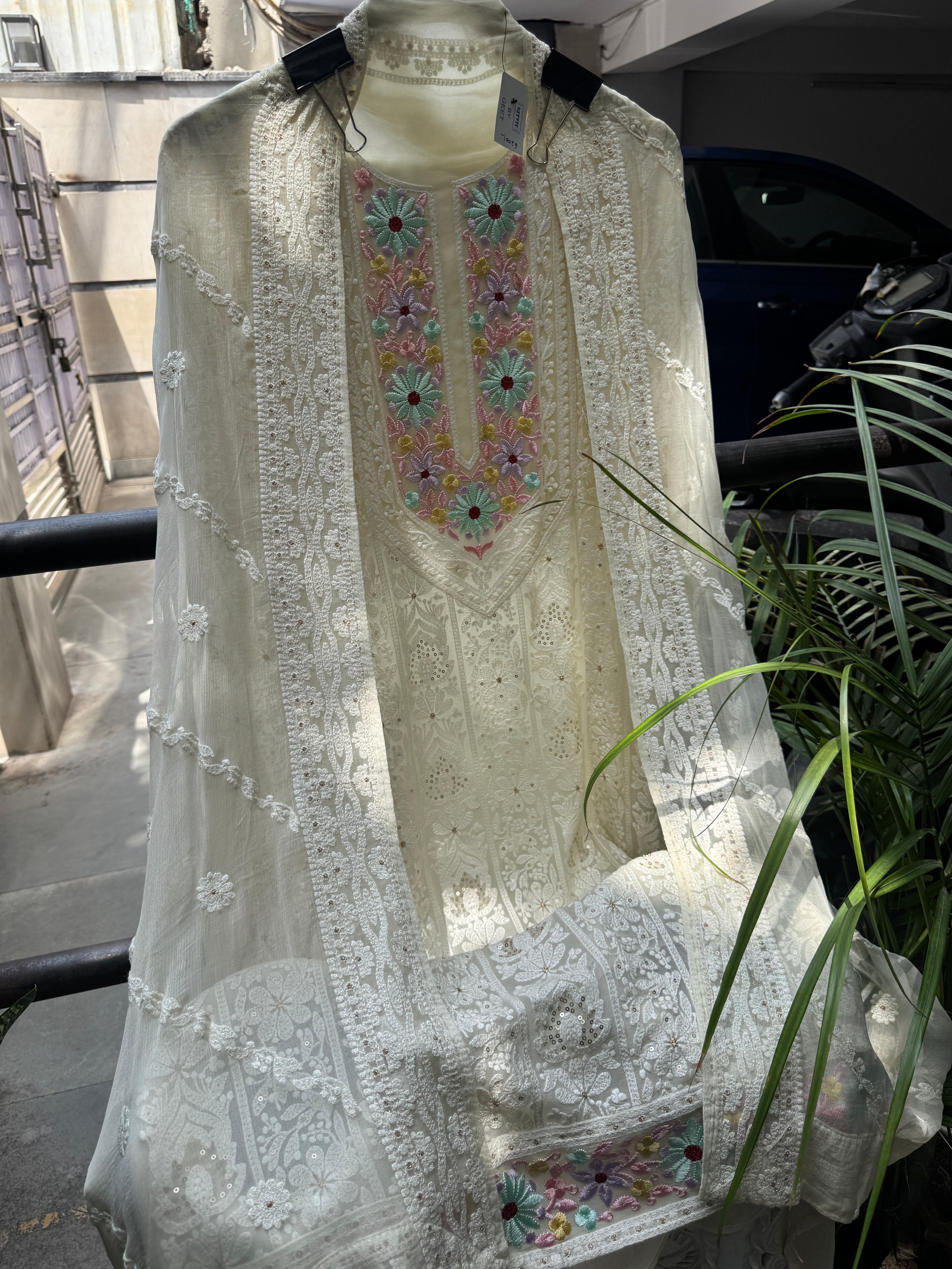 Ira georgette Lucknowi suit set