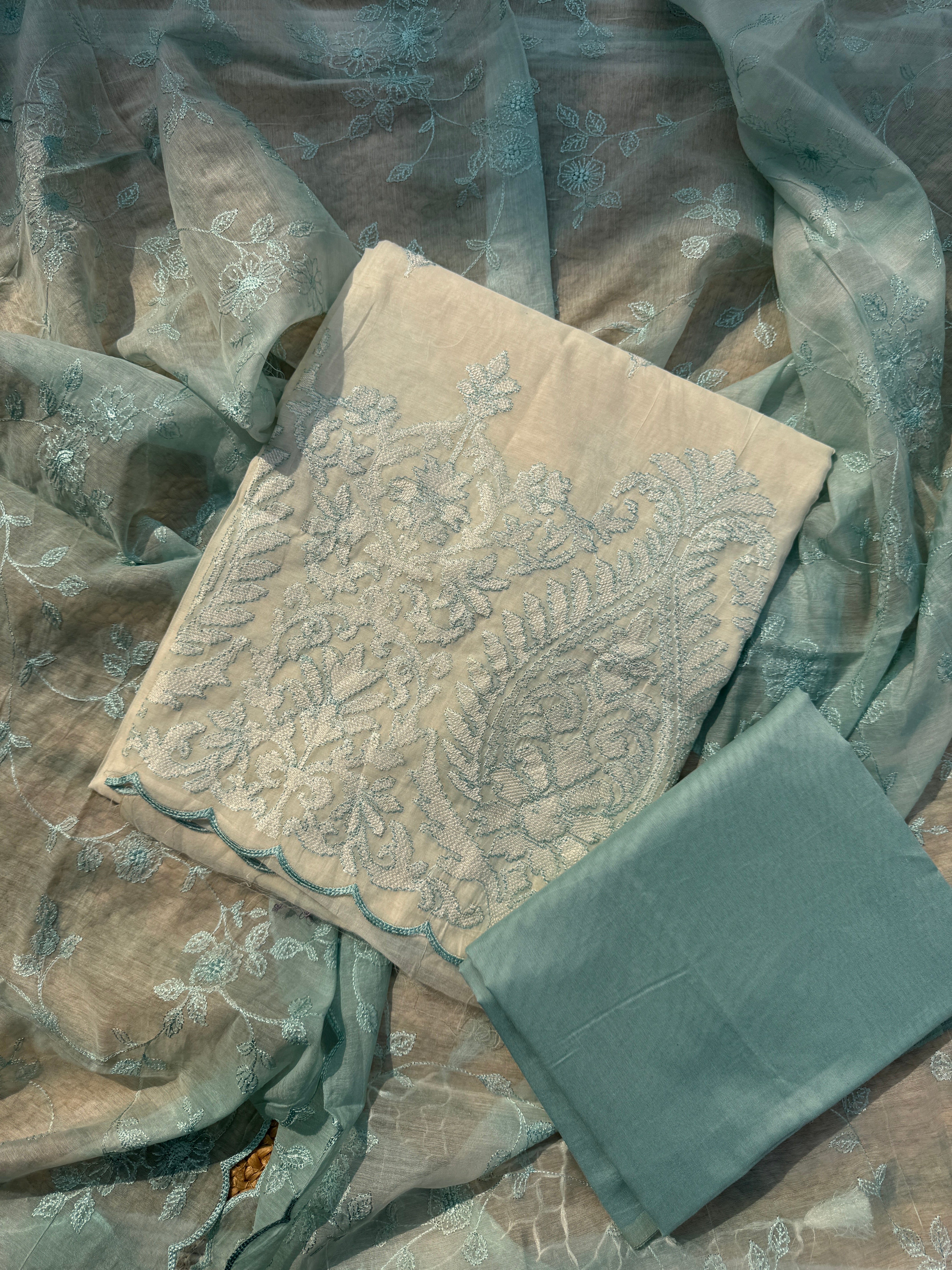 Nila pure Maheshwari suit set