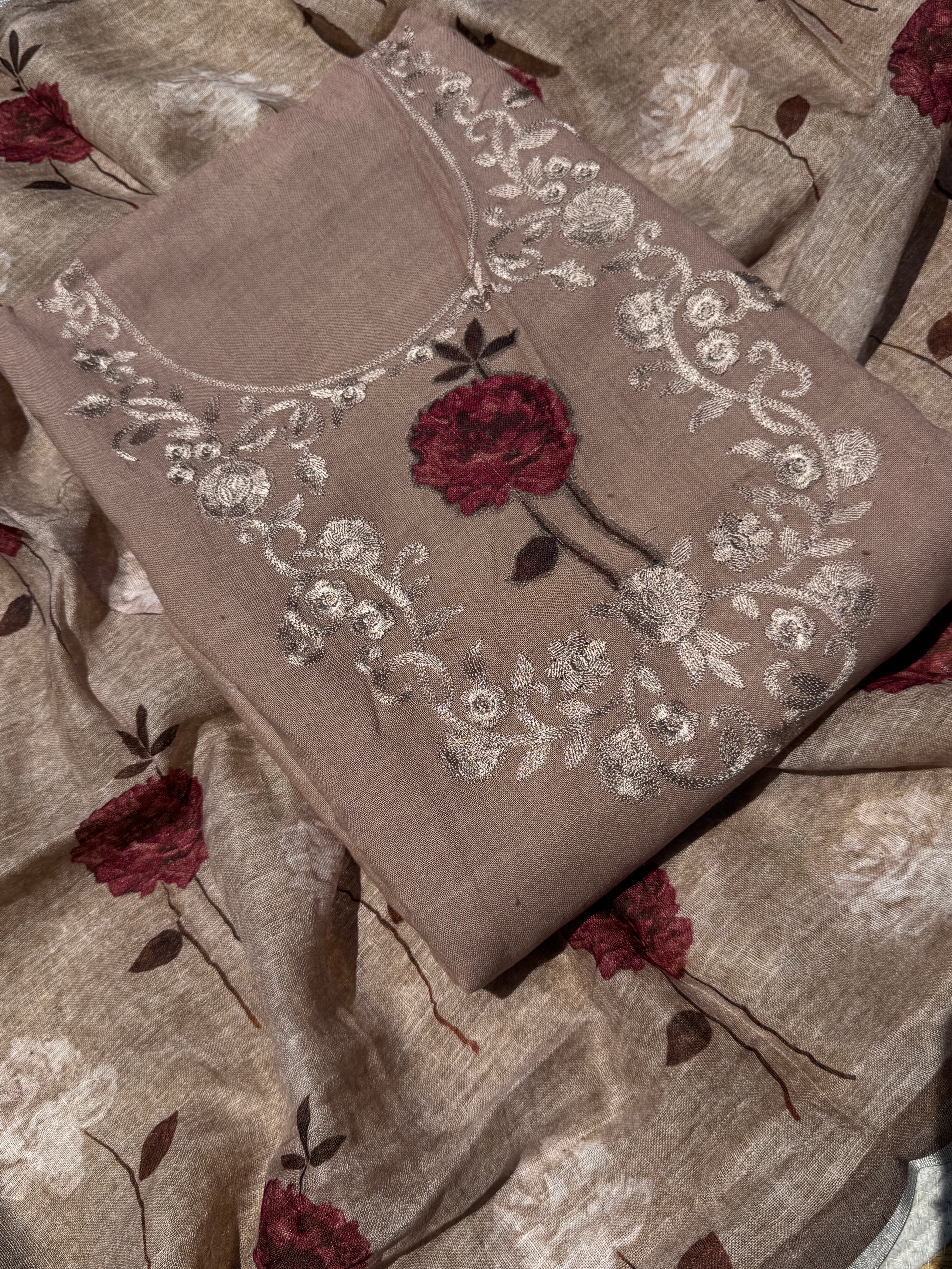 Rose linen suit set