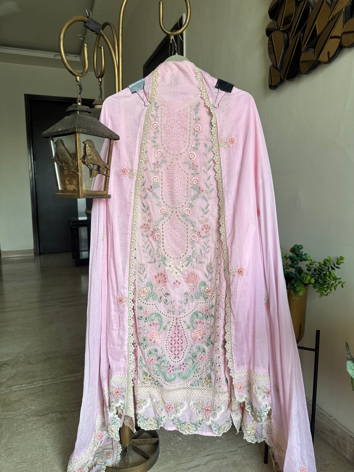 Rosé cotton suit set