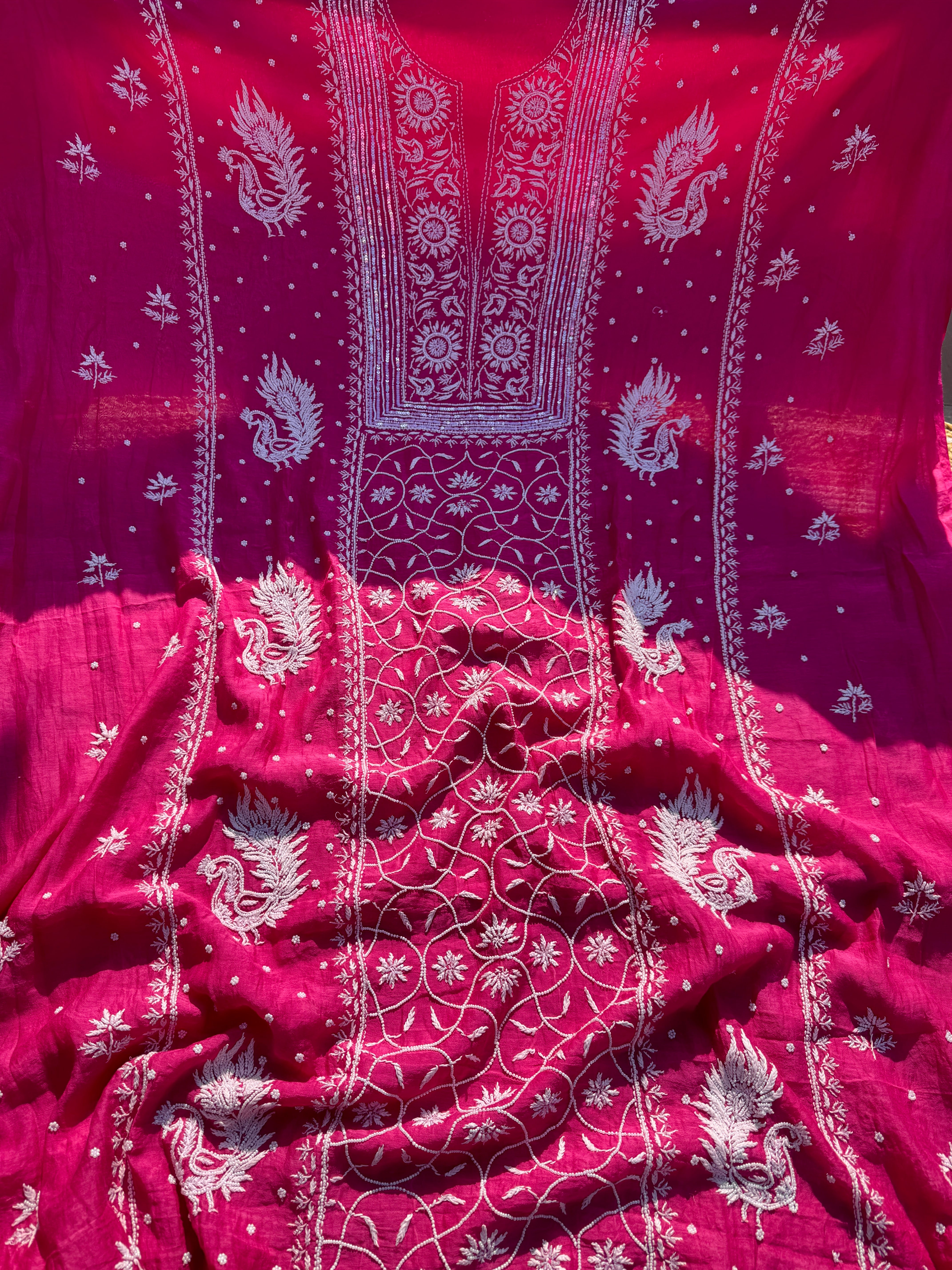 Mehr pure mul Lucknowi suit set