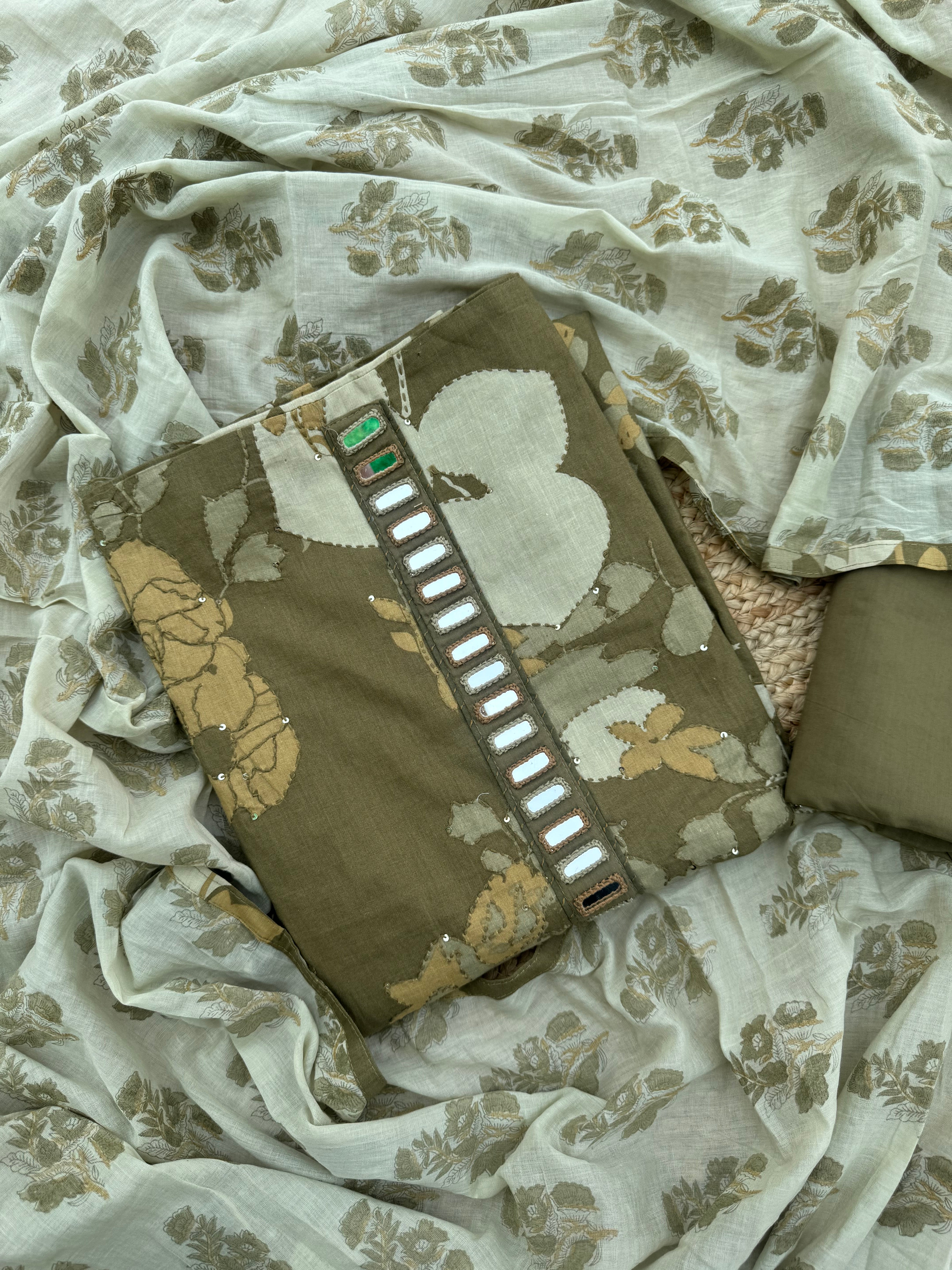 Myra pure cotton suit set