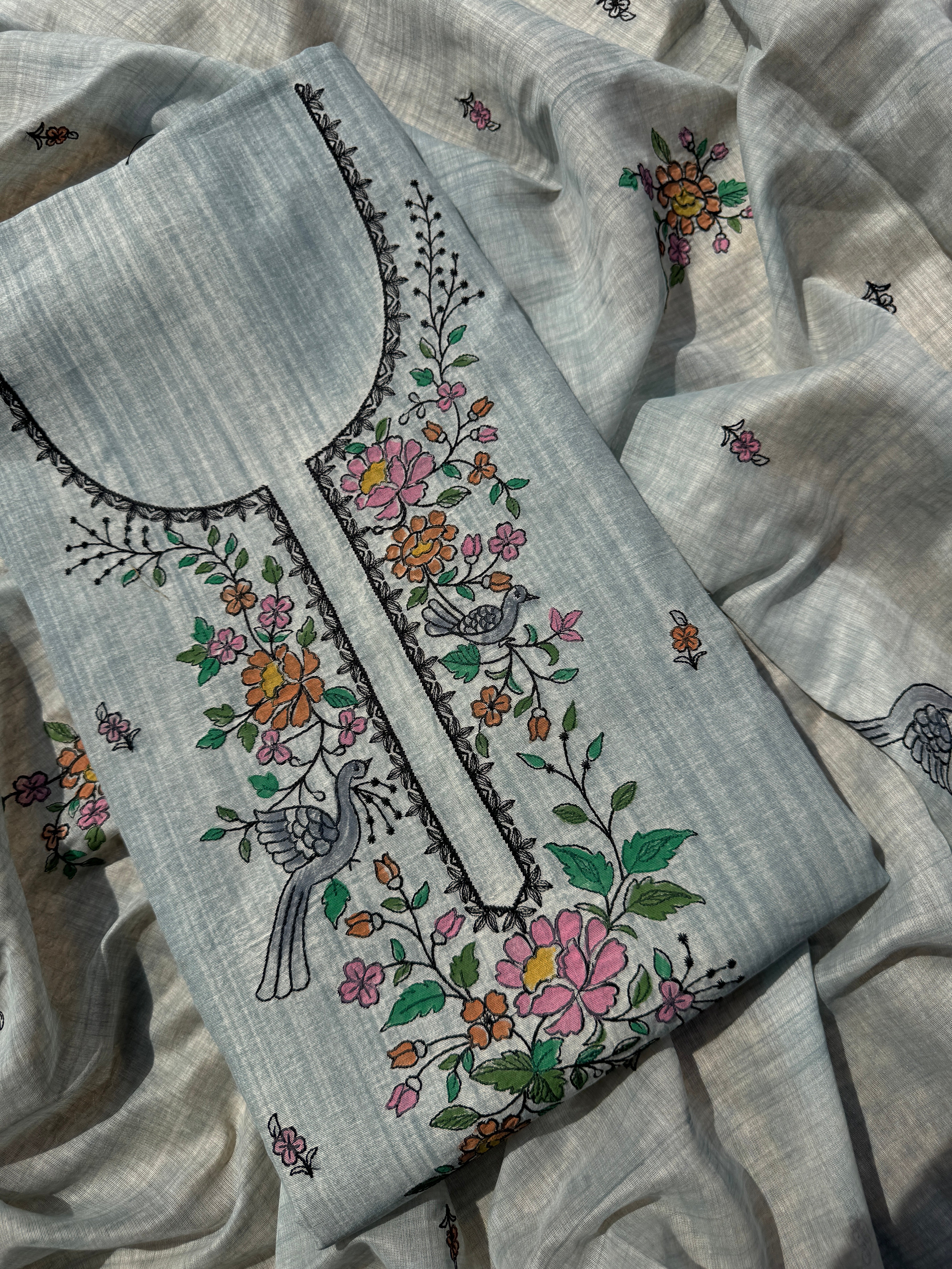 Meher cotton Maheshwari suit set