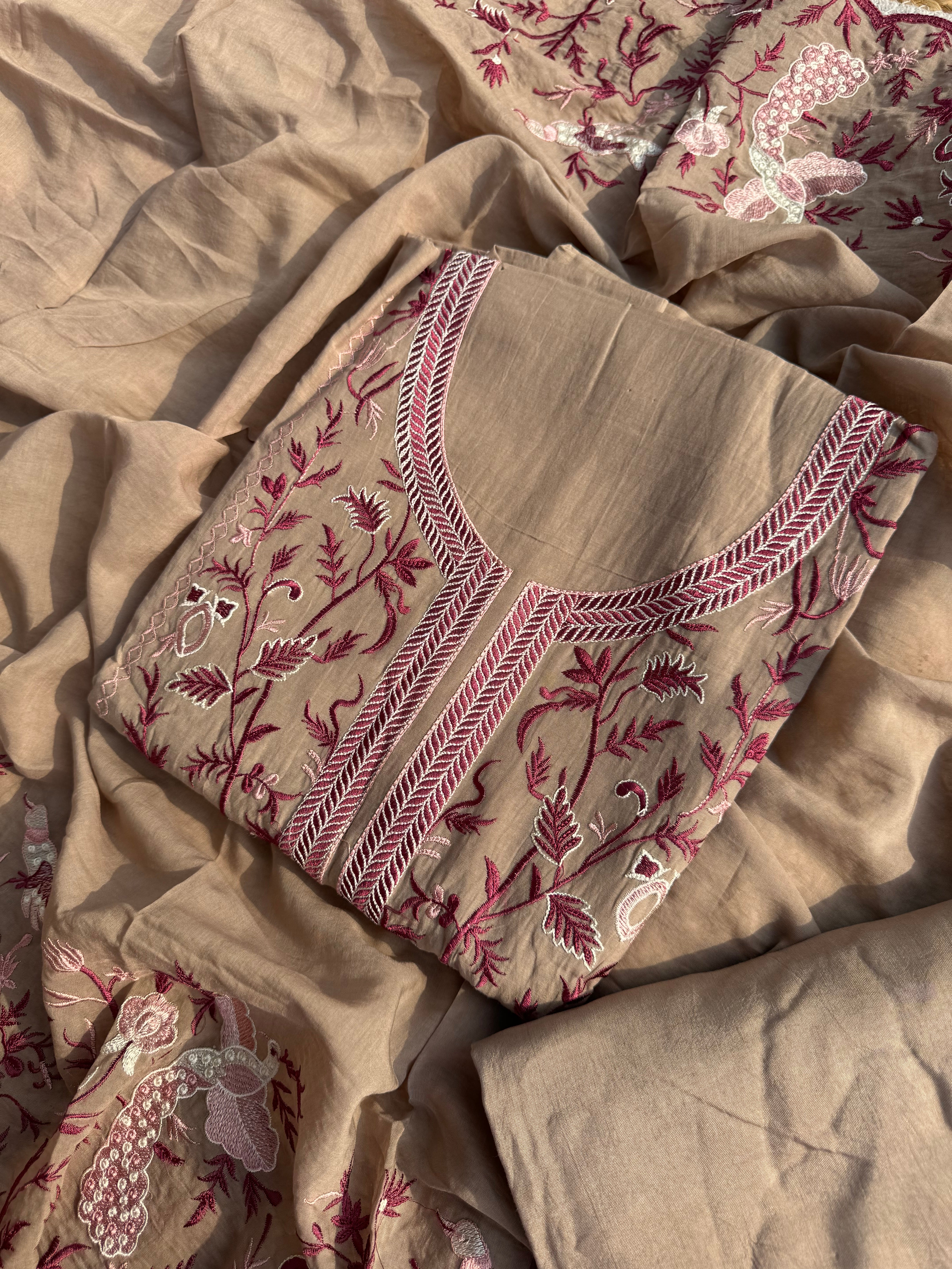 Baagh mulmul Chanderi suit set