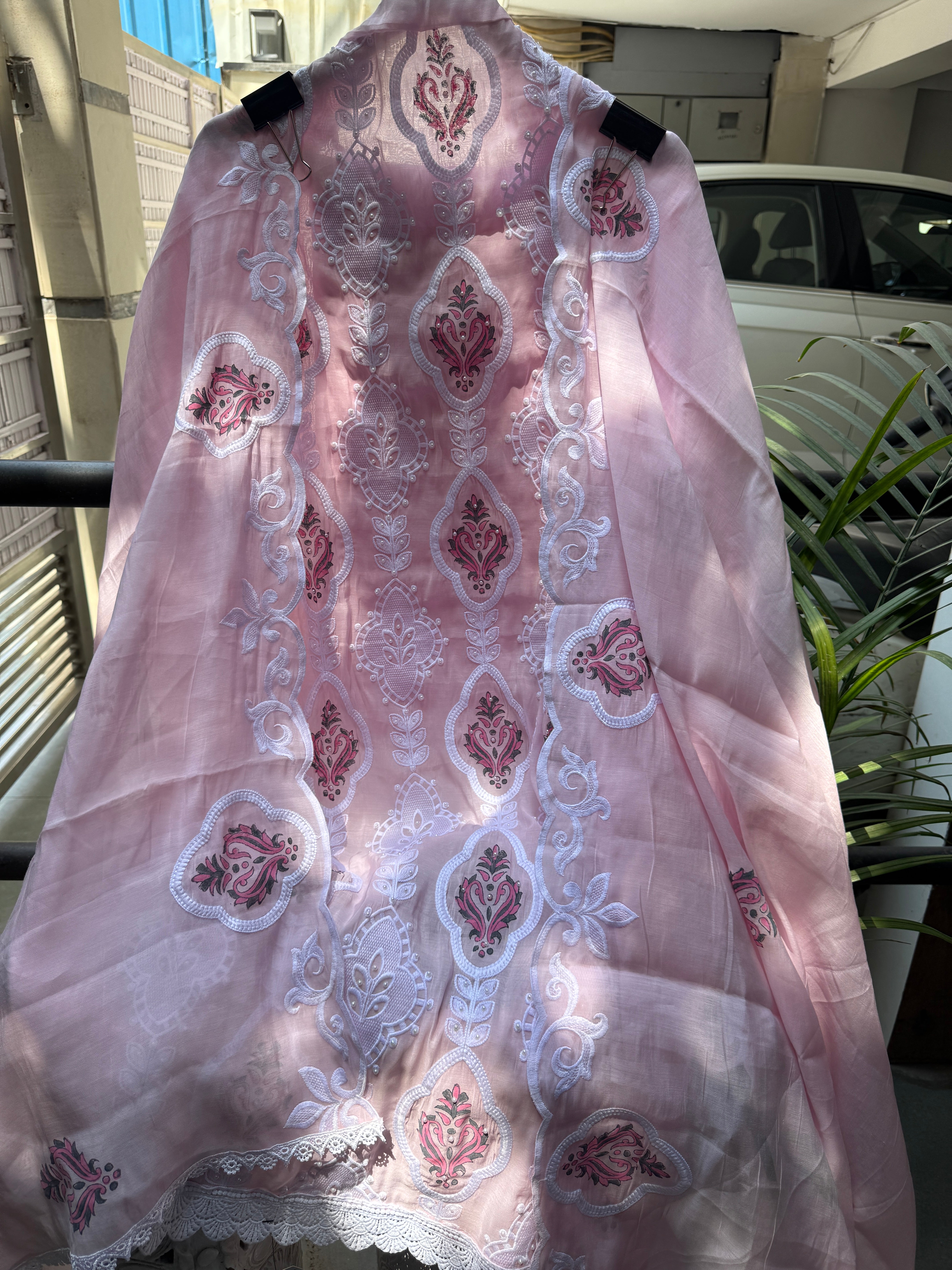 Blush cotton suit set