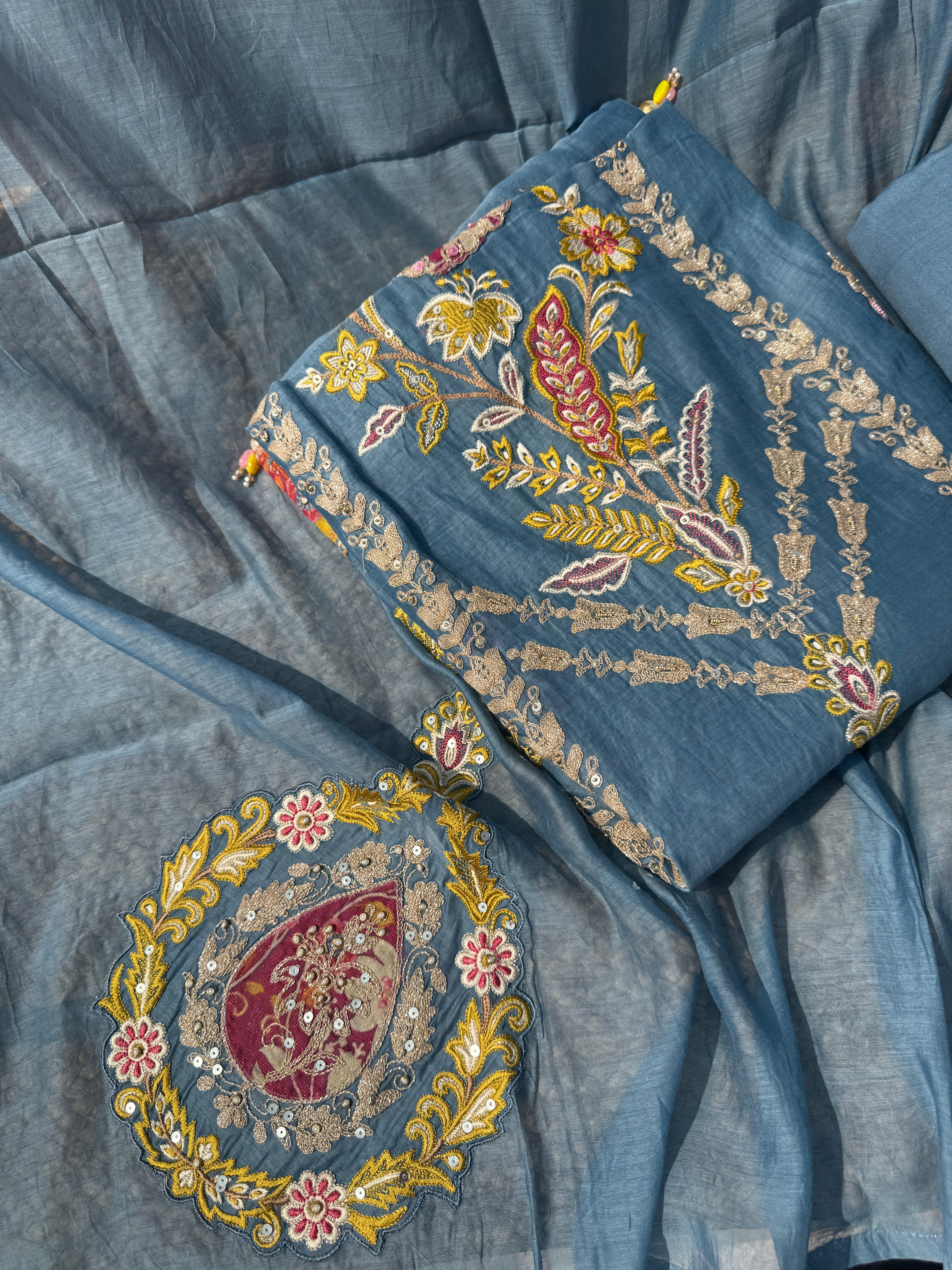 Mehfil pure mul suit set