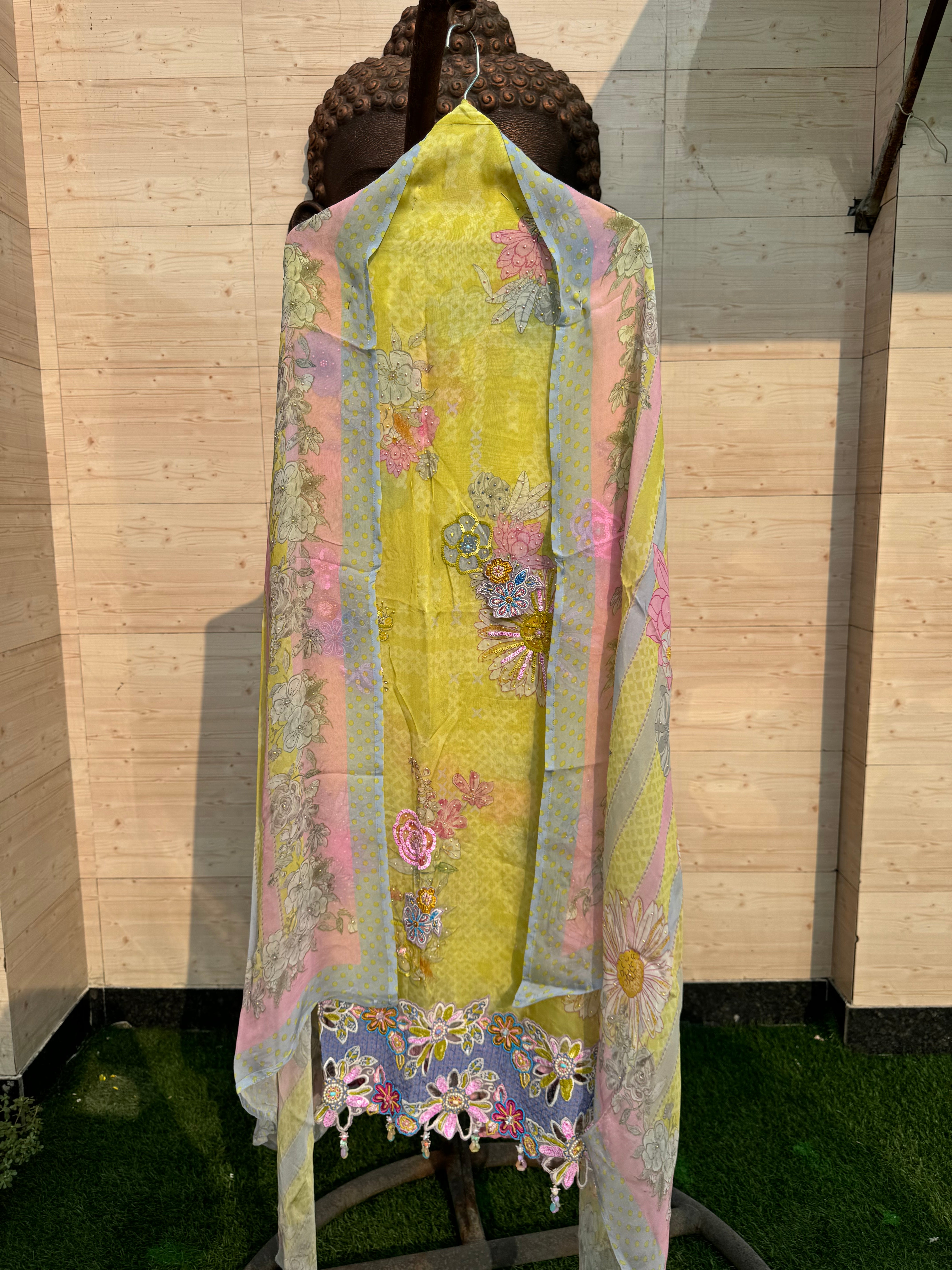Rang organza suit set
