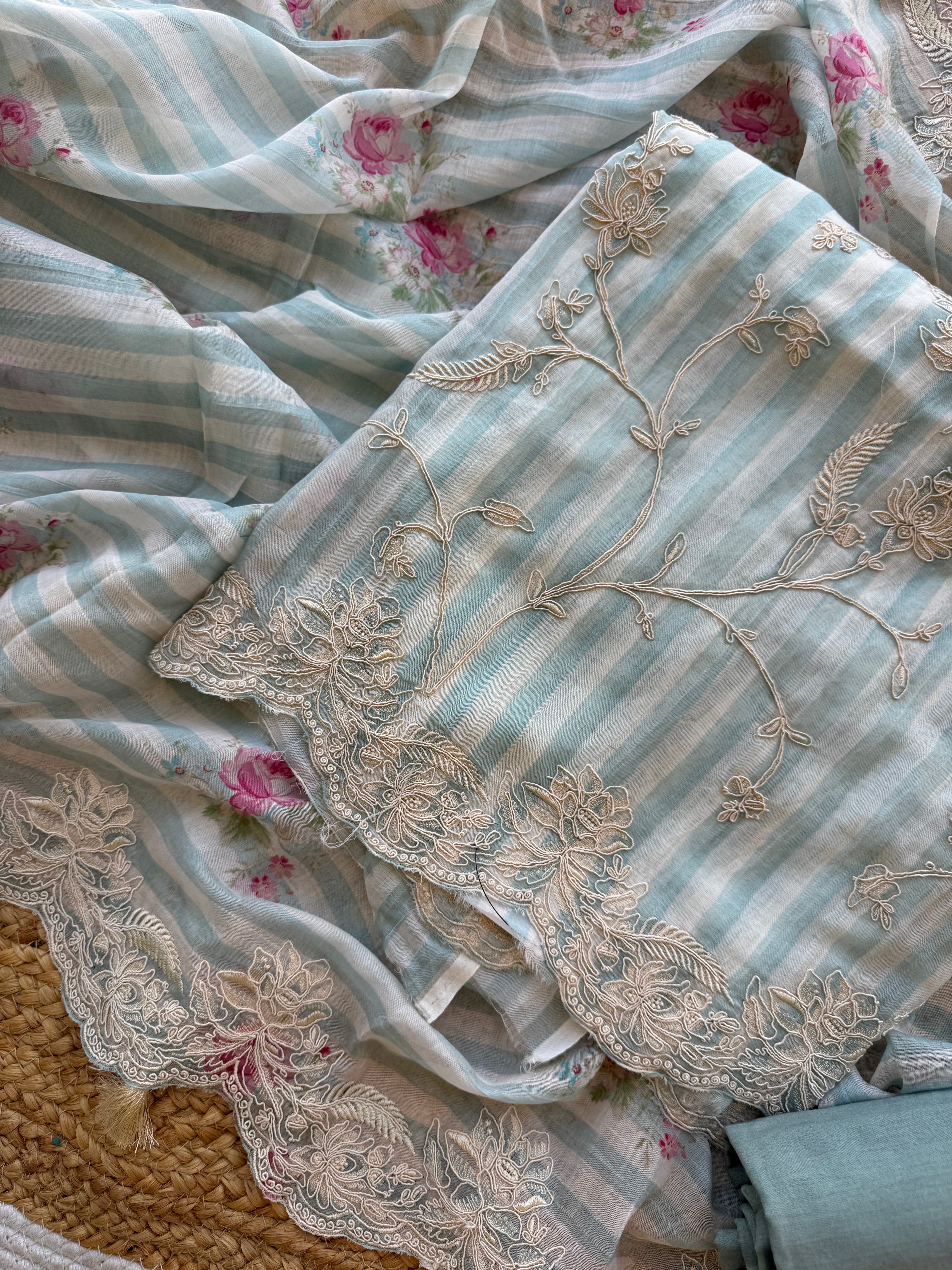 Saanjh pure mul suit set