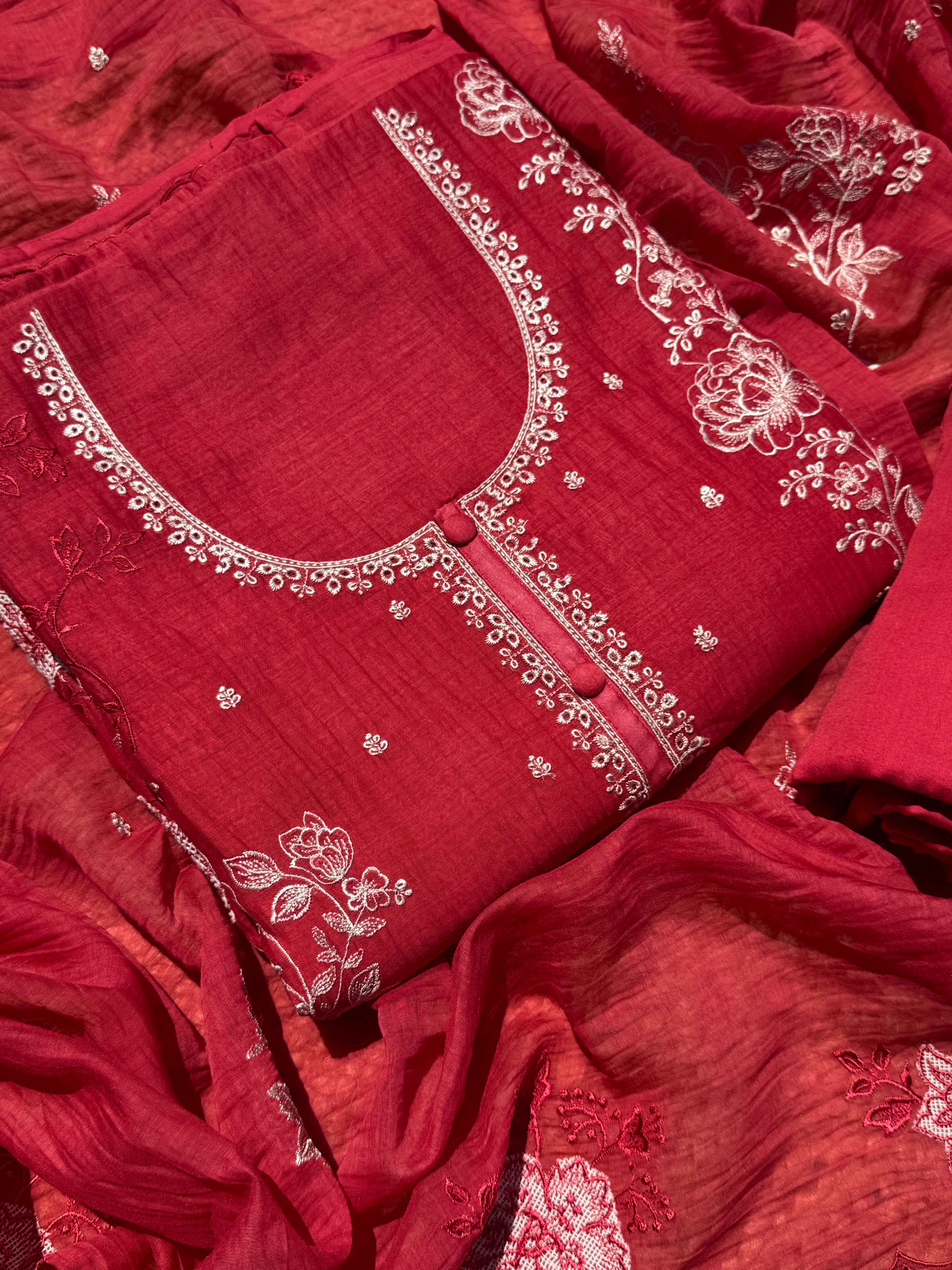 Gulaab pure mul suit set