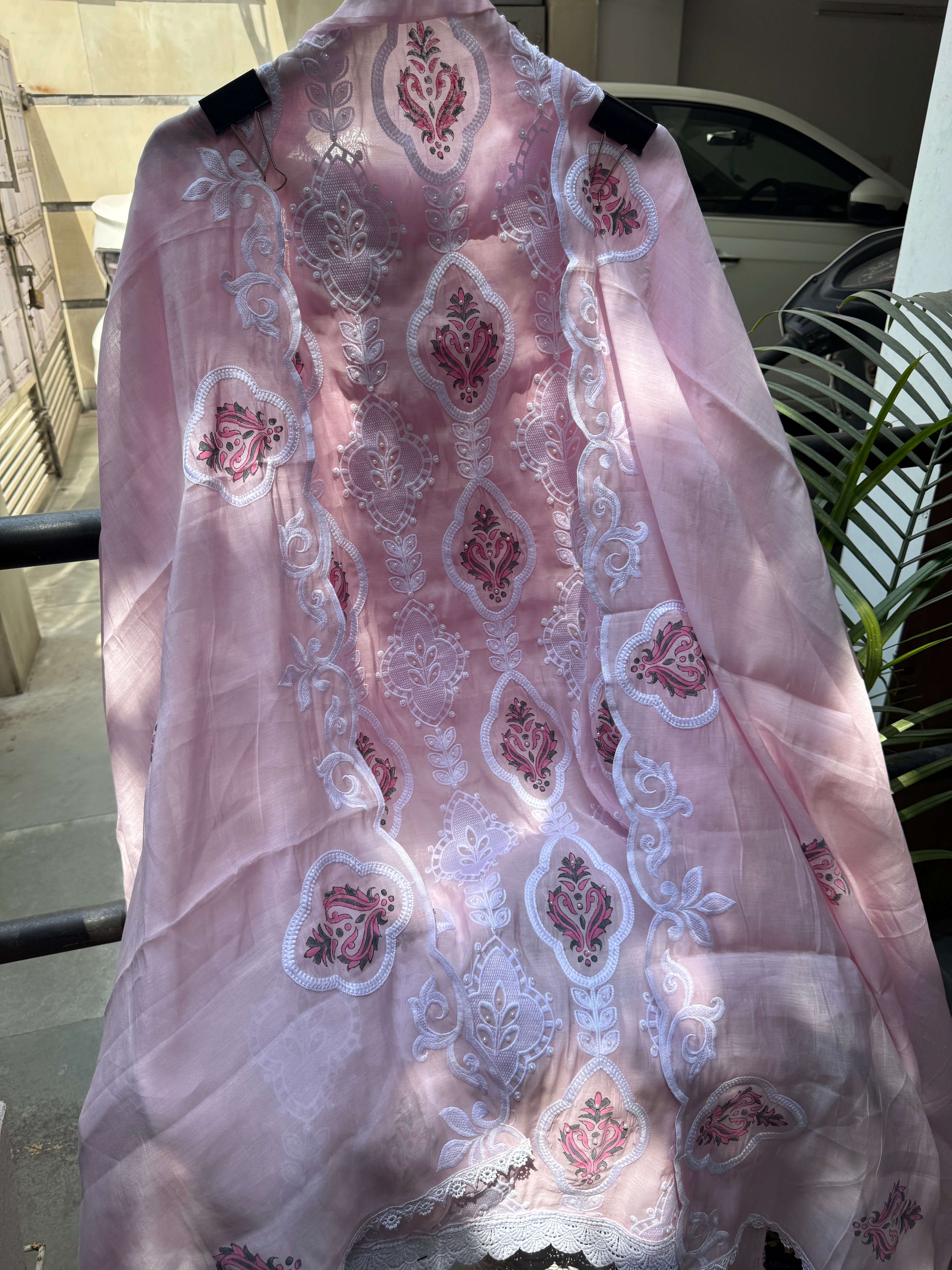 Blush cotton suit set