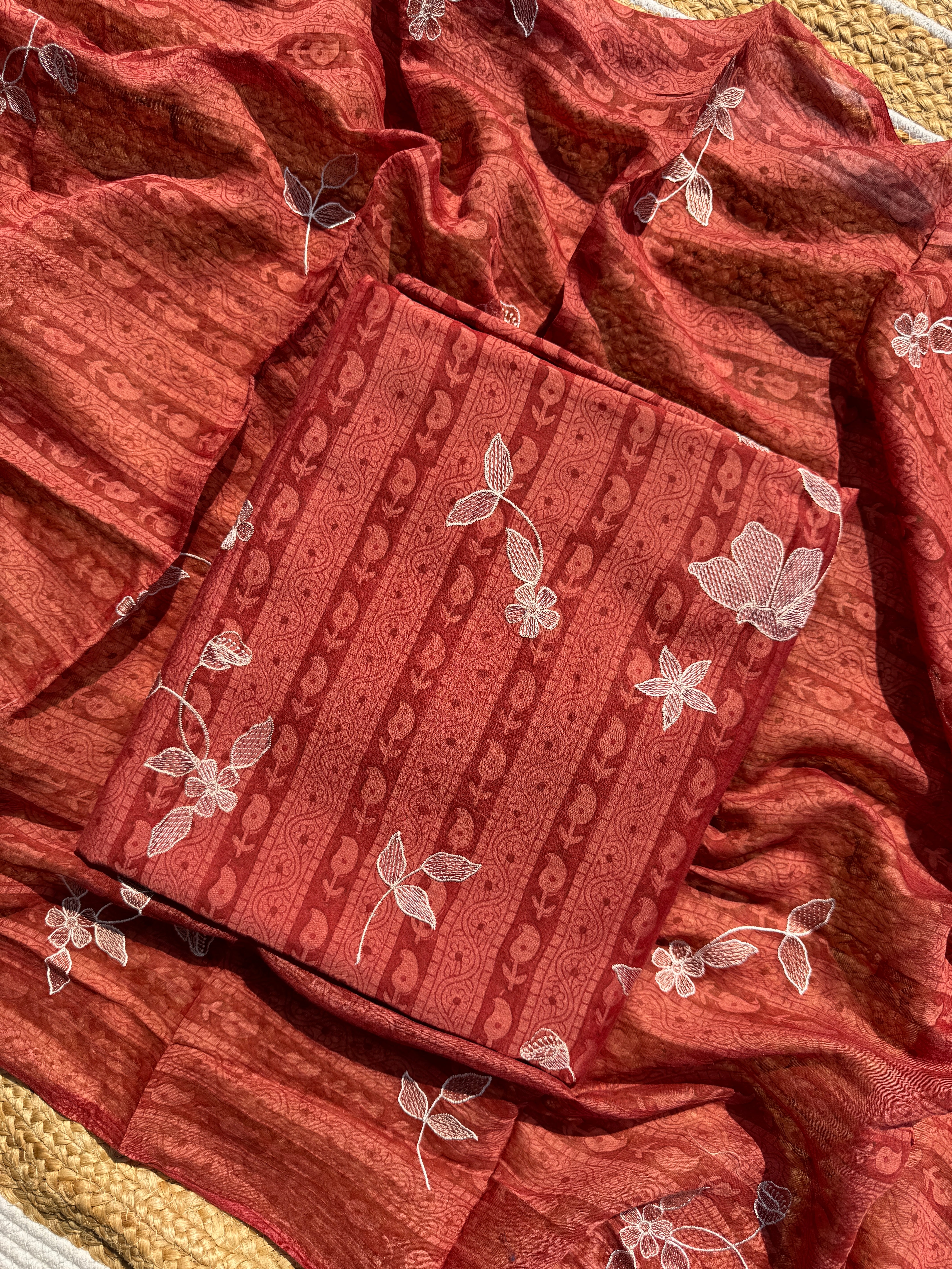 Reva pure Maheshwari suit set