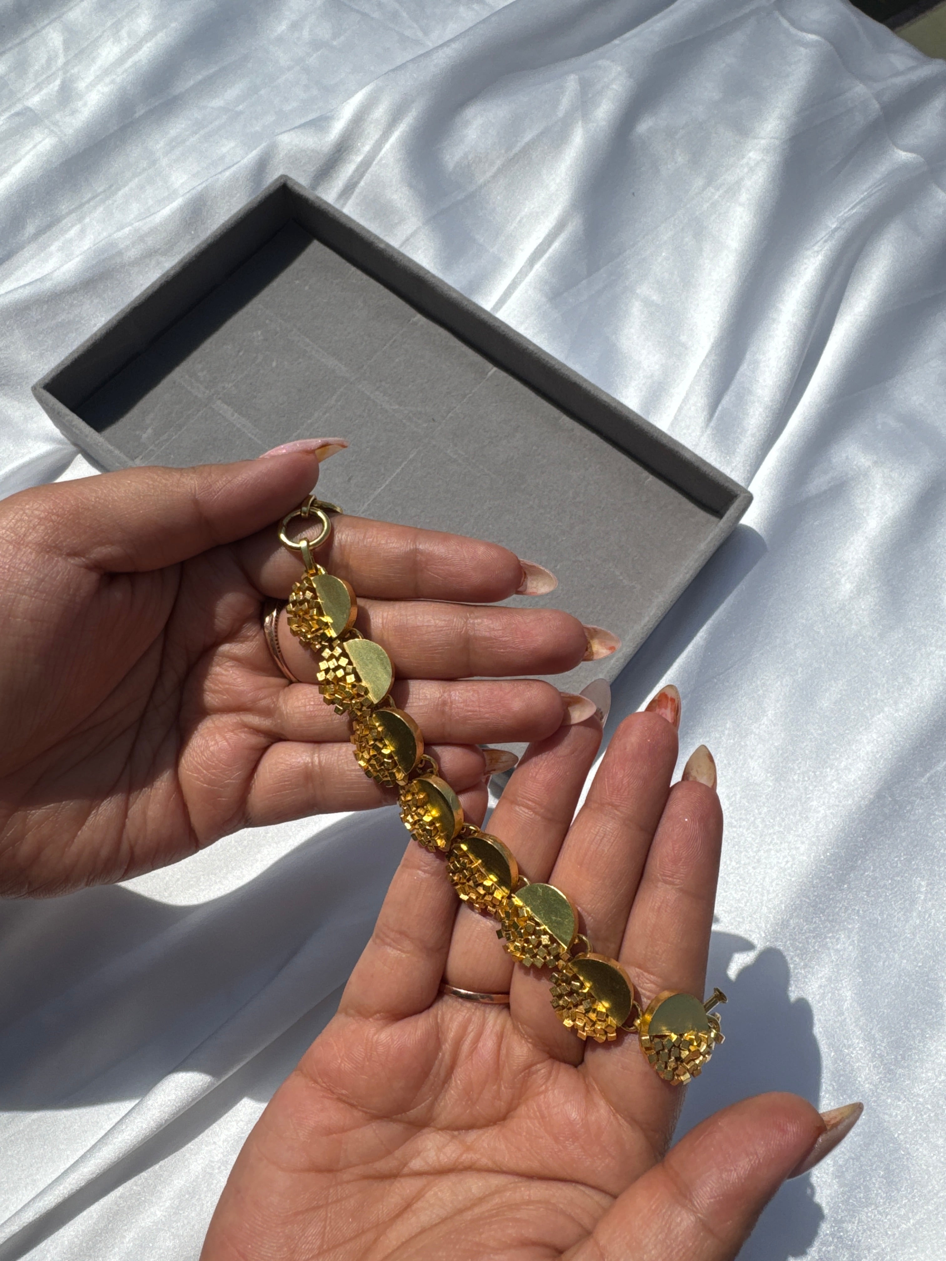 Brass moon bracelet