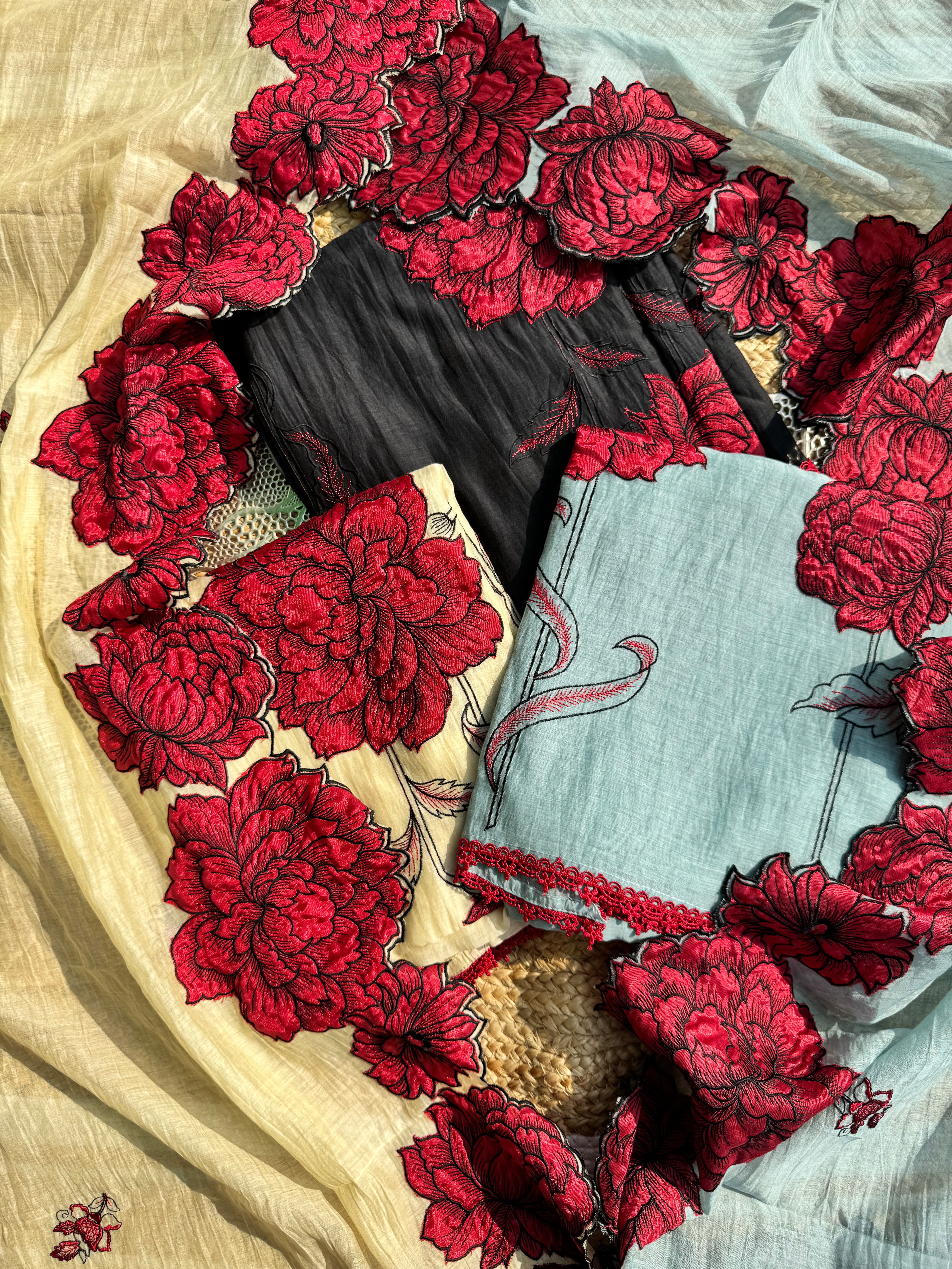 Bloom pure Mulmul suit set