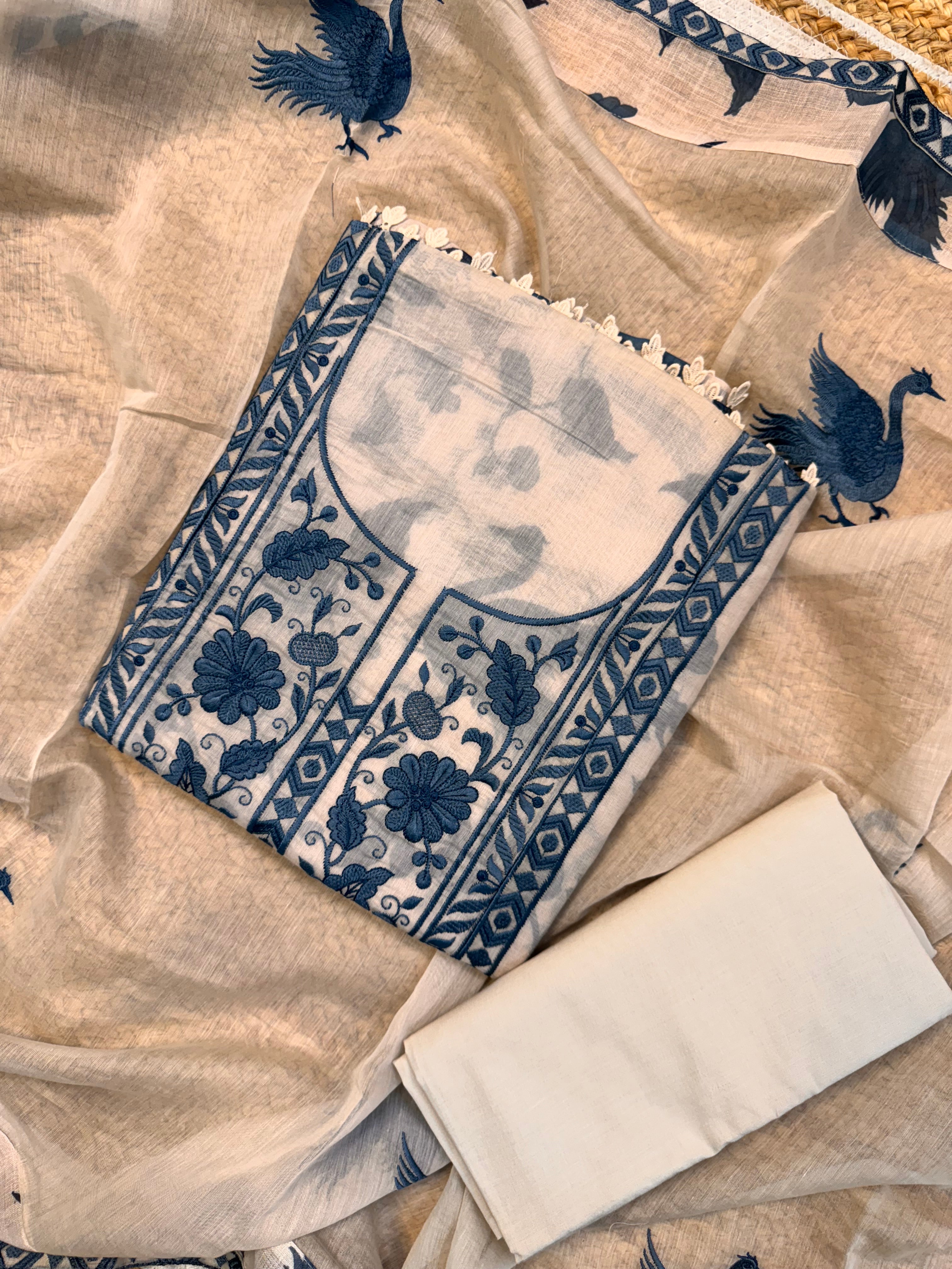Bliss pure Mulmul linen suit set
