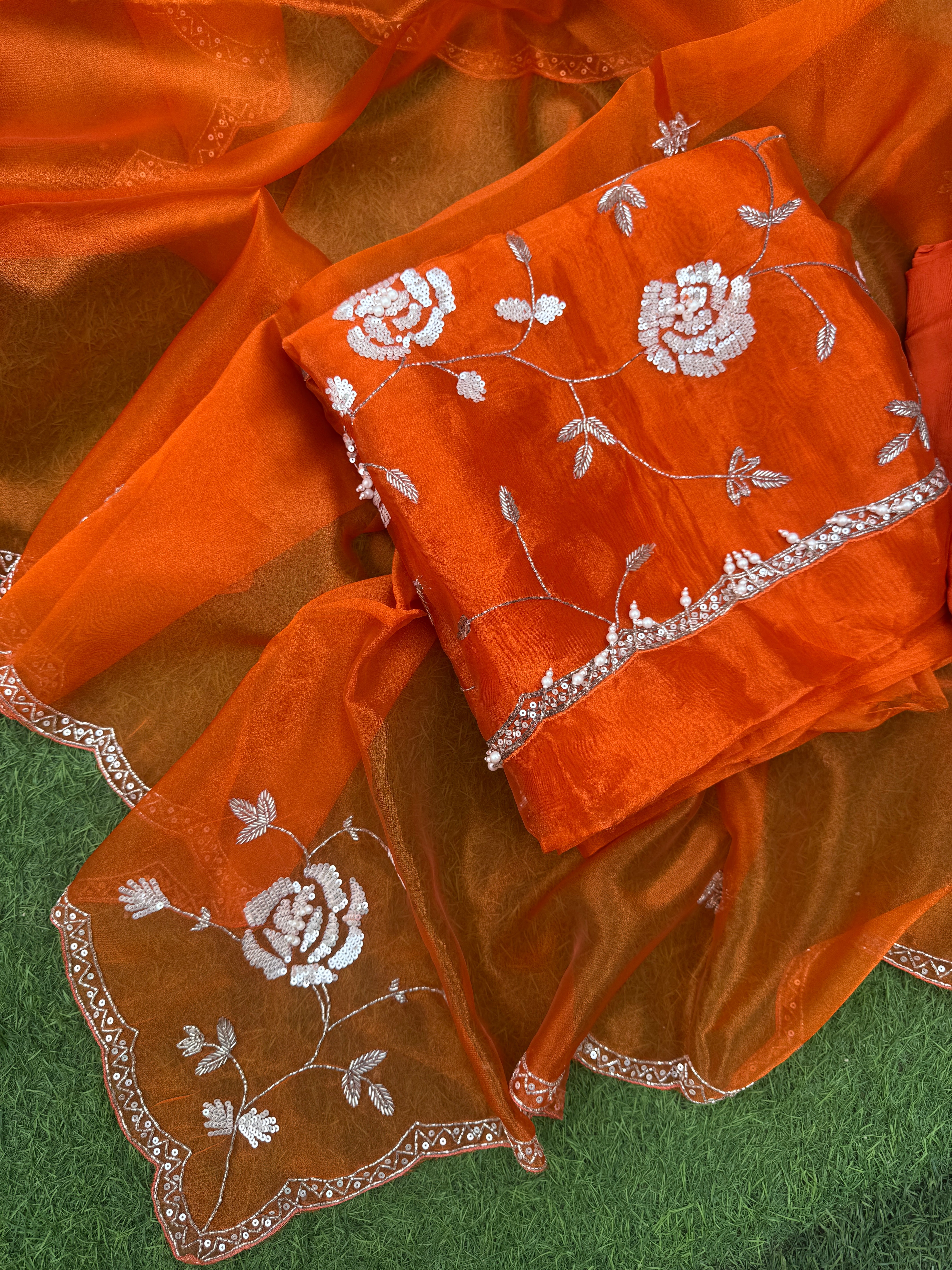Kesar Noor silk organza suit set