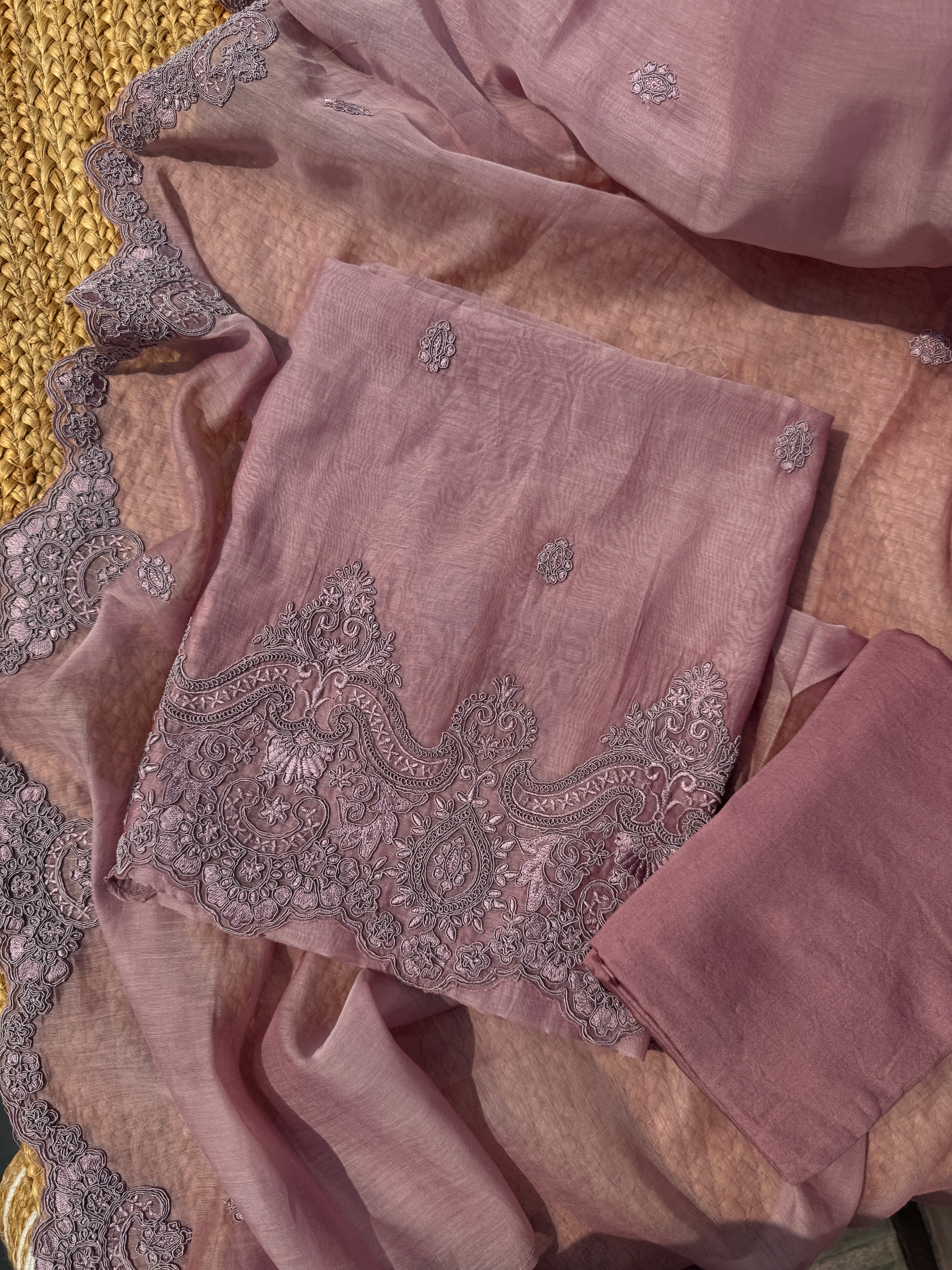 Rose pure mulmul suit set