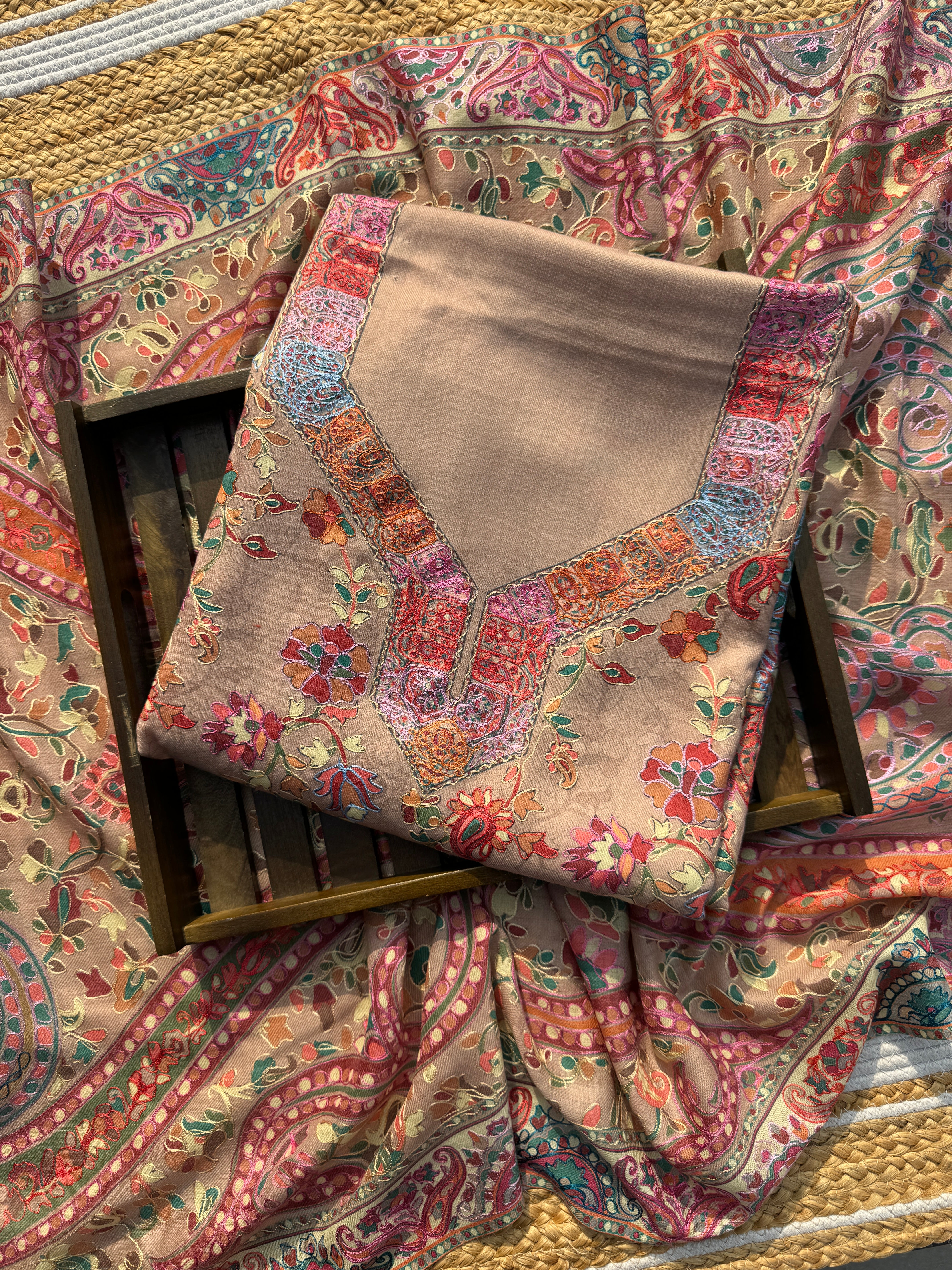 Meherbaan pure pashmina suit set