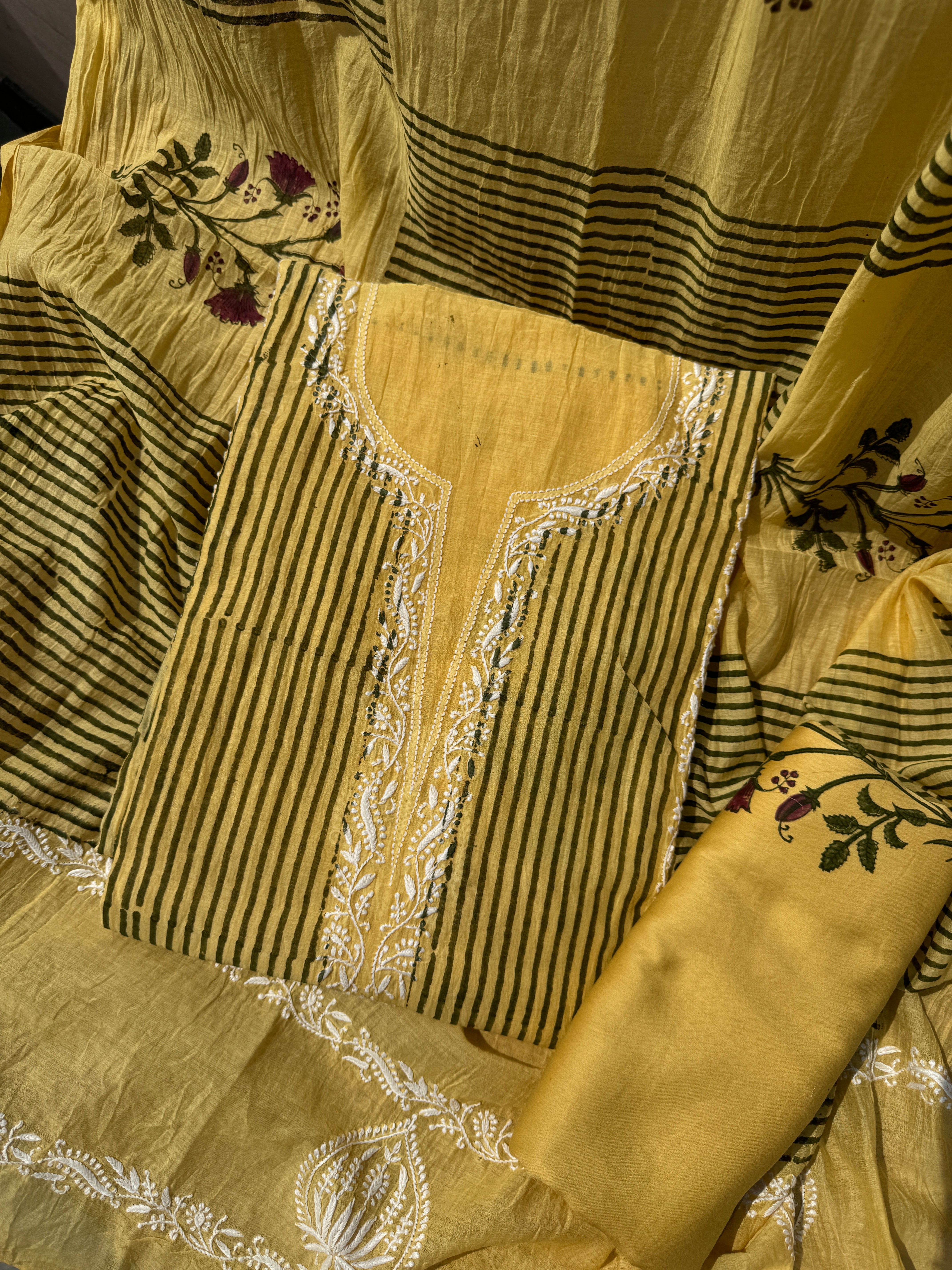 Pankhudi mul cotton suit set