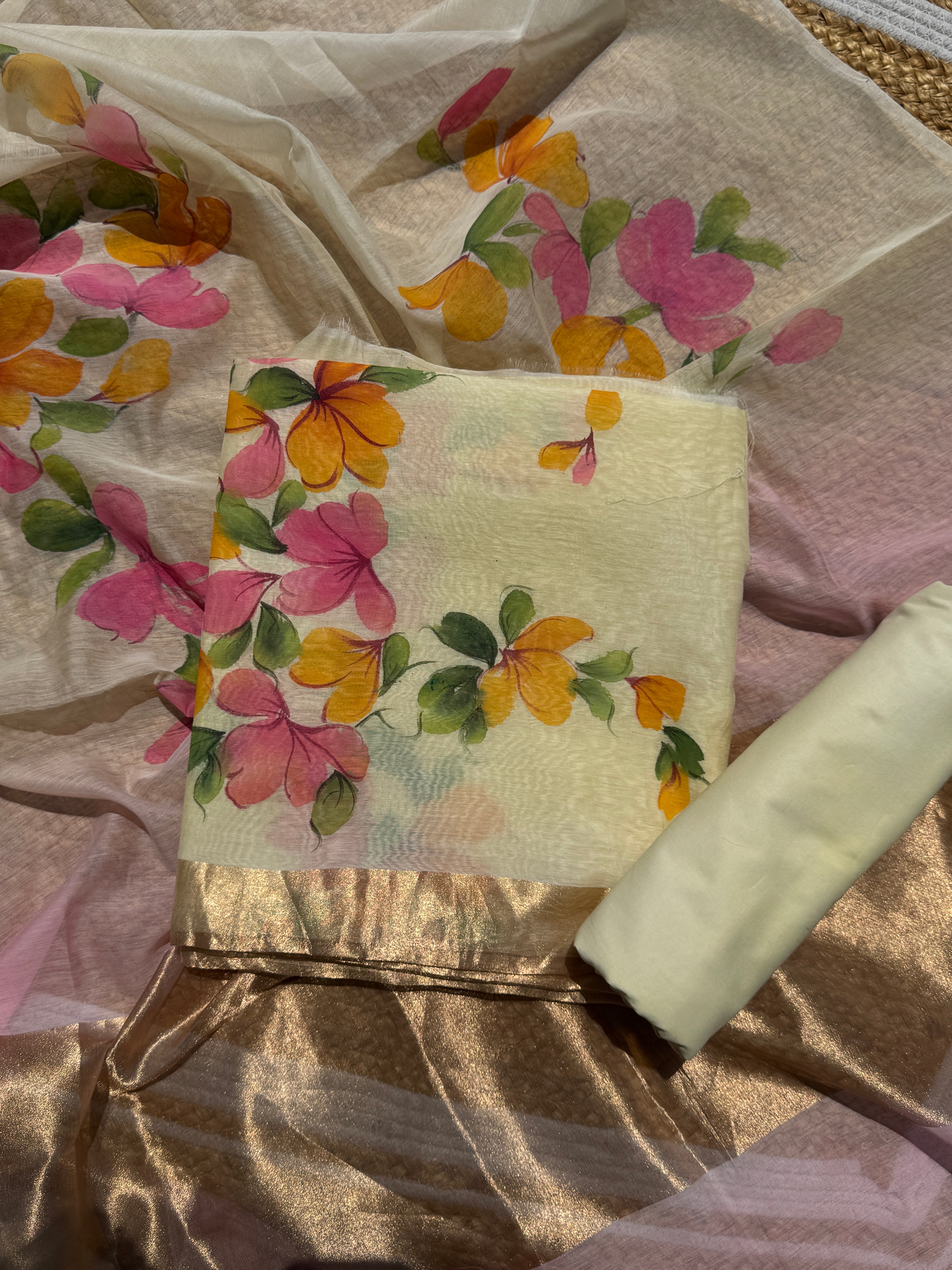 Phool mul hand painted suit set