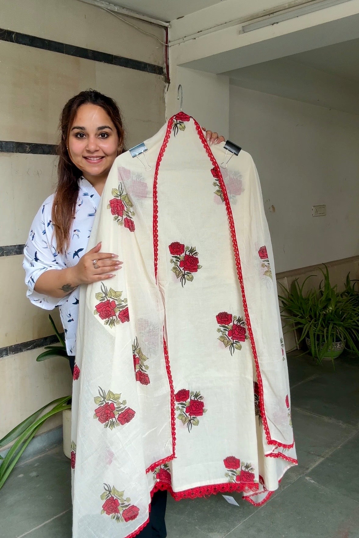 Rose cotton suit set