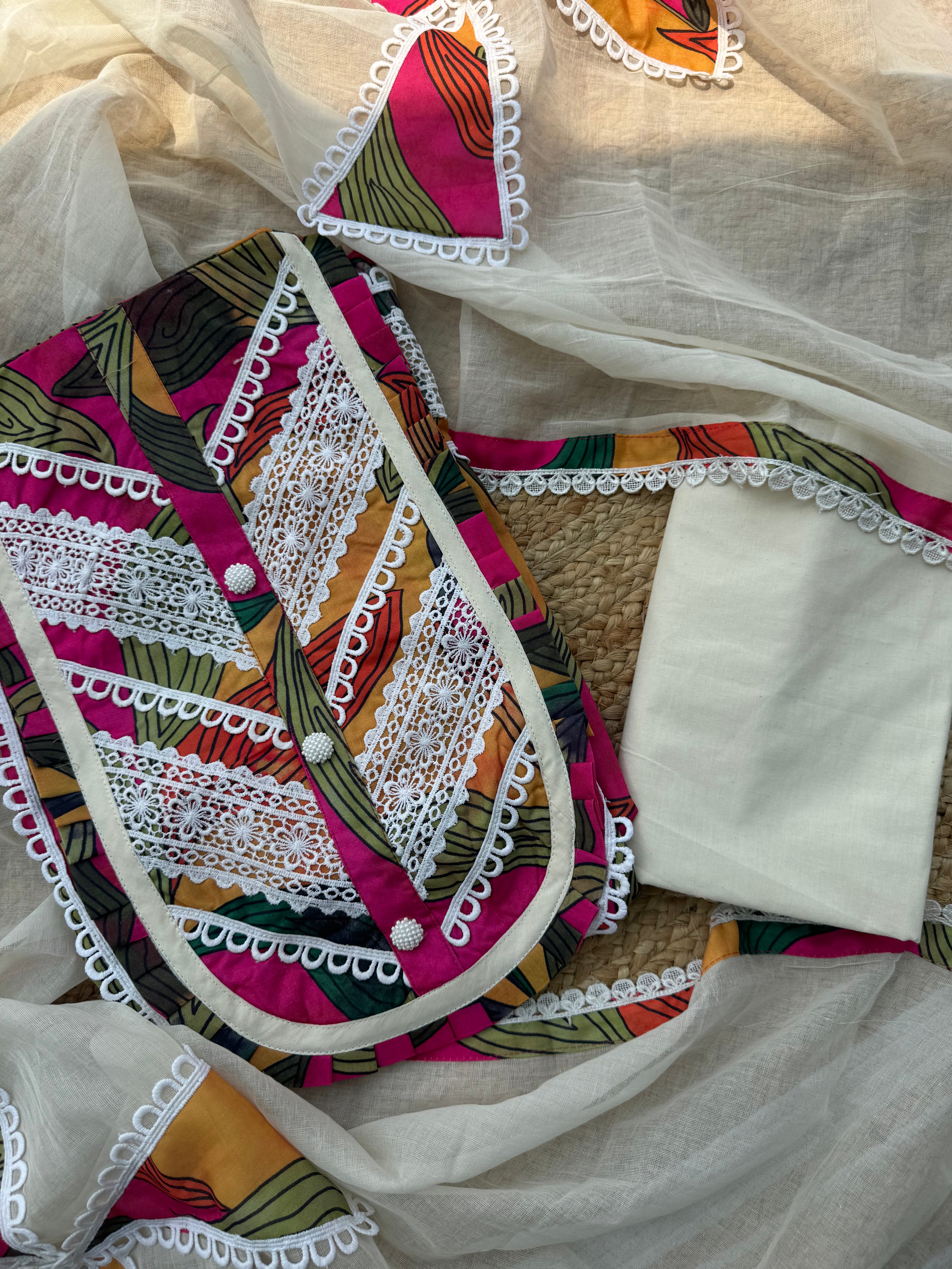 Rhea Mulmul cotton suit set