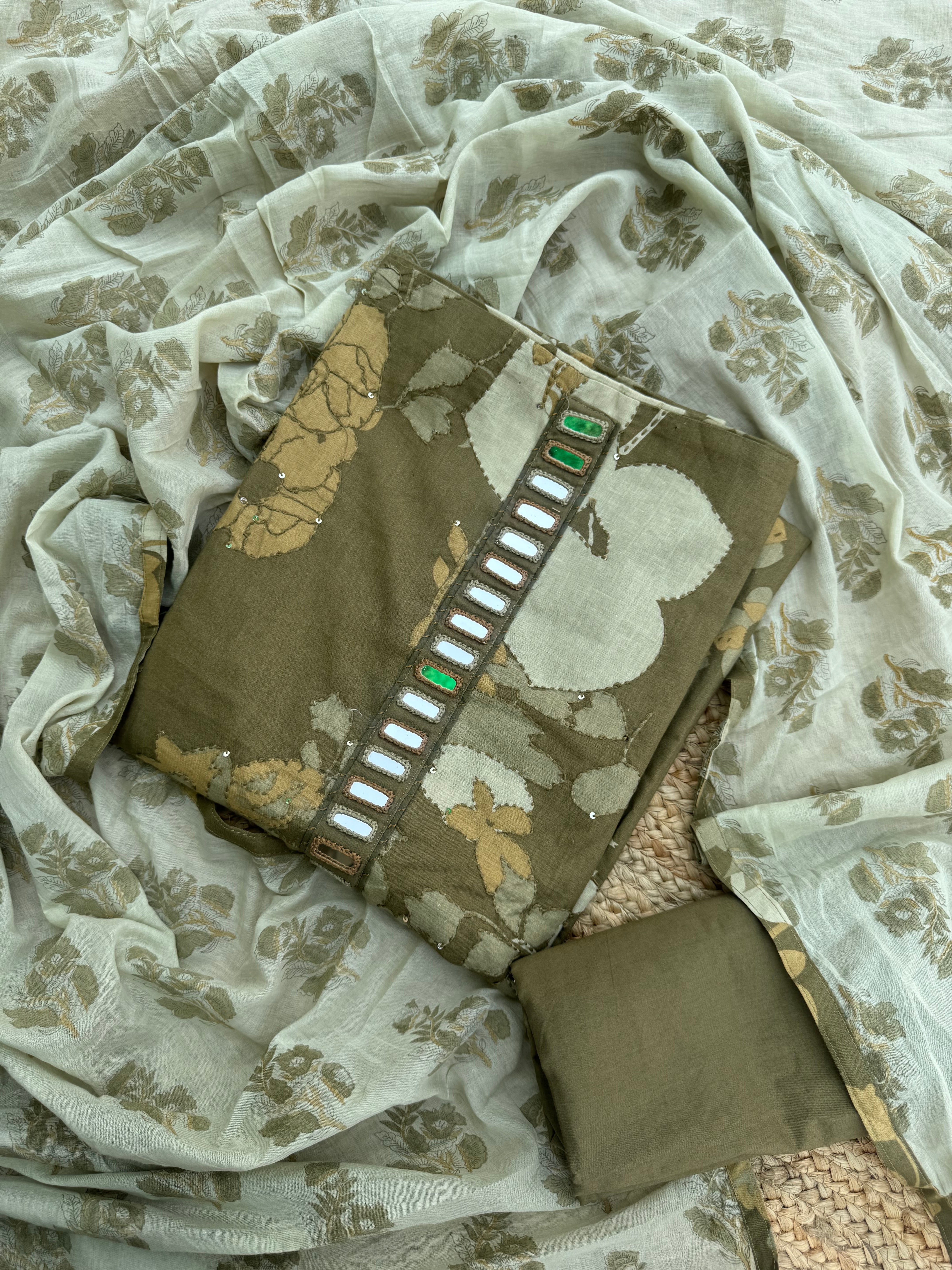Myra pure cotton suit set