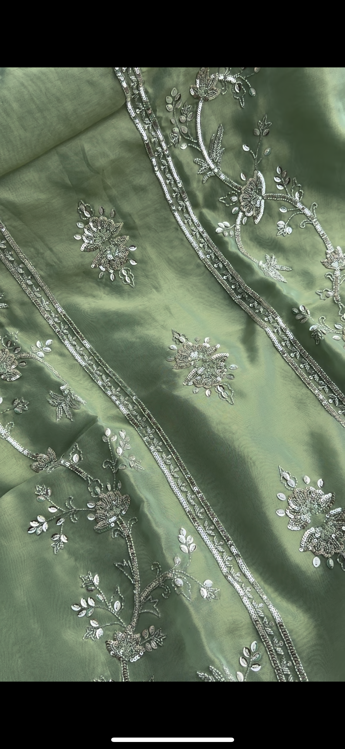 Pistachio gold tissue suit set