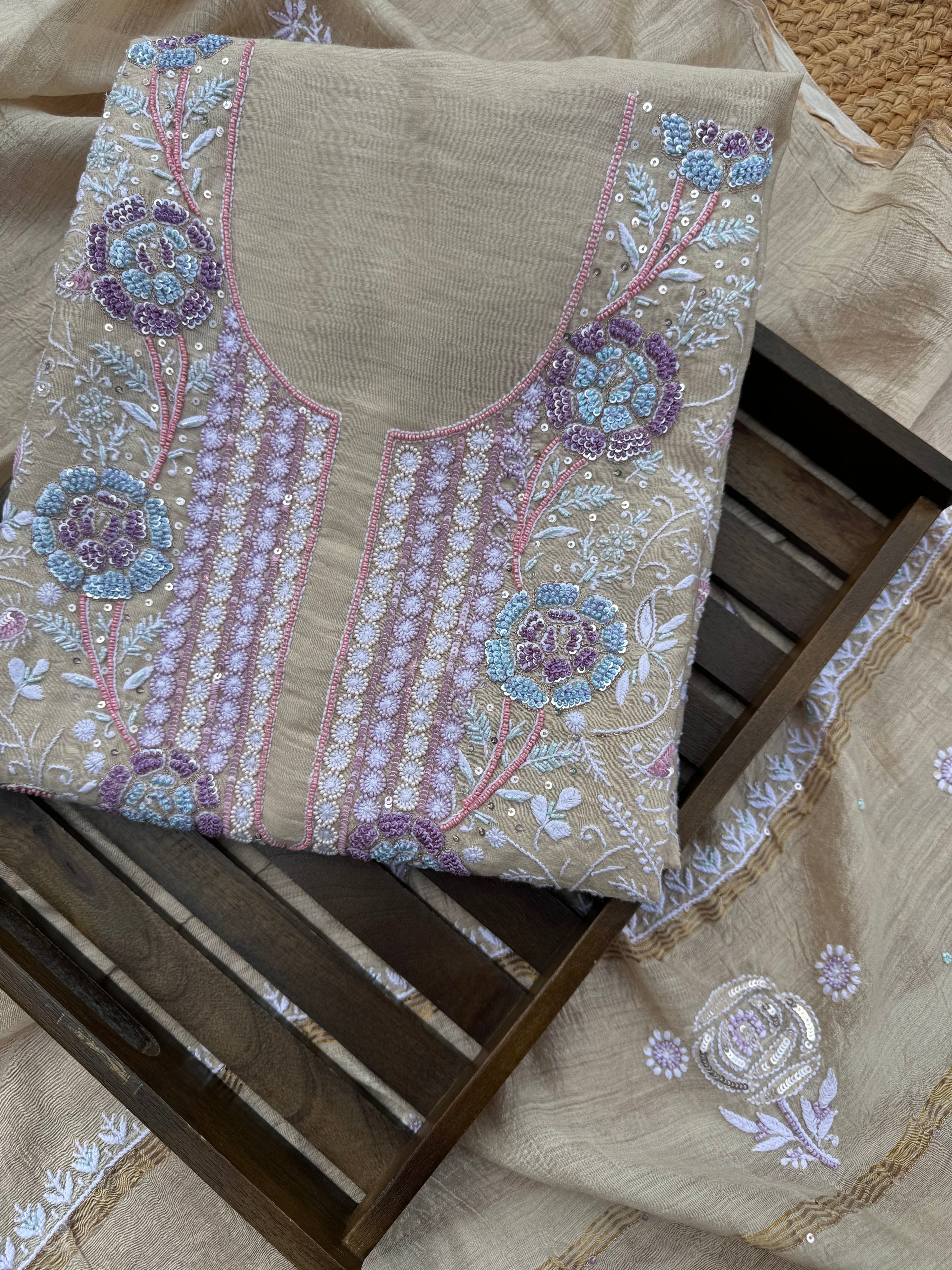 Riwaayat pure moonga silk suit set