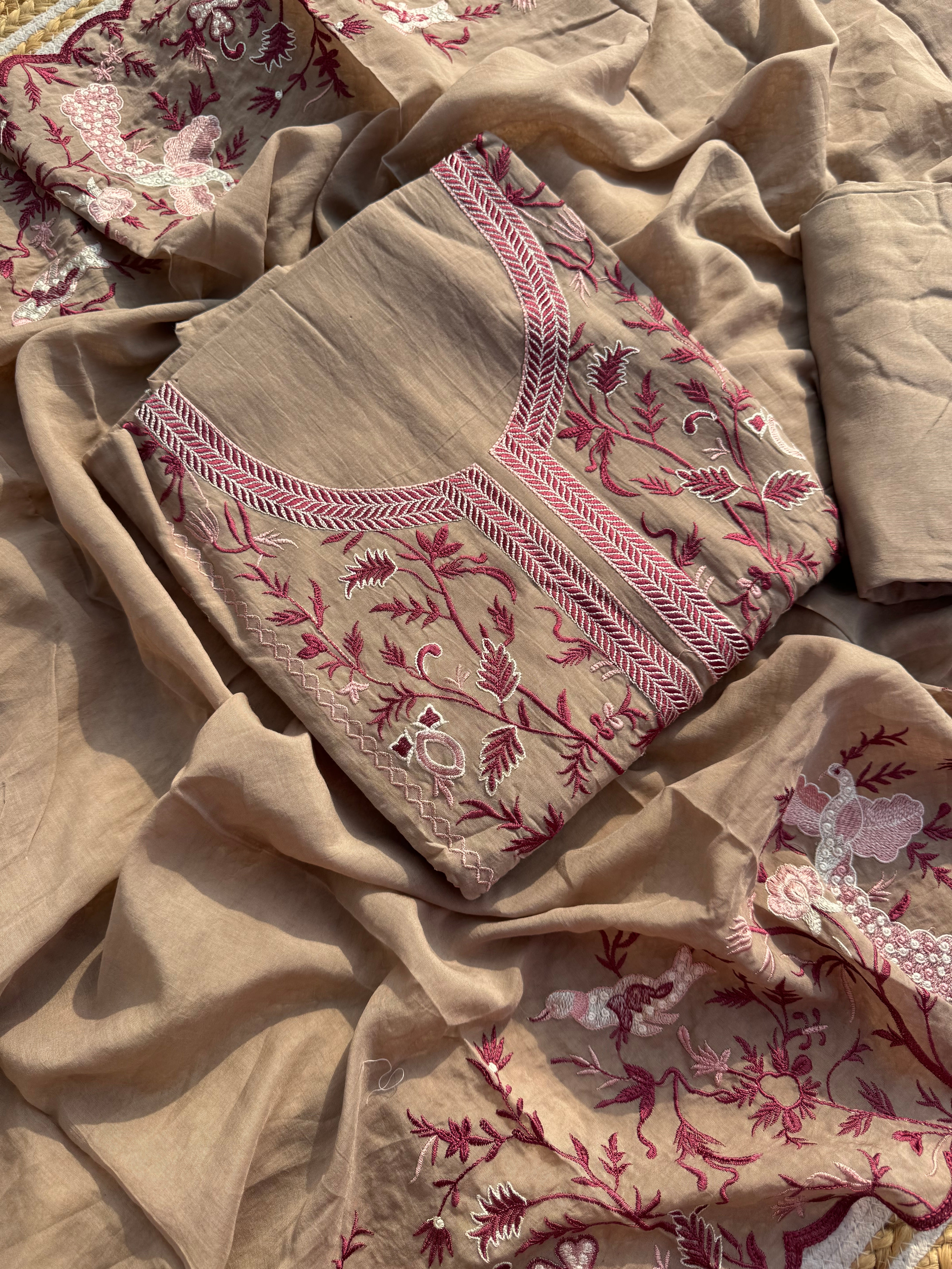 Baagh mulmul Chanderi suit set