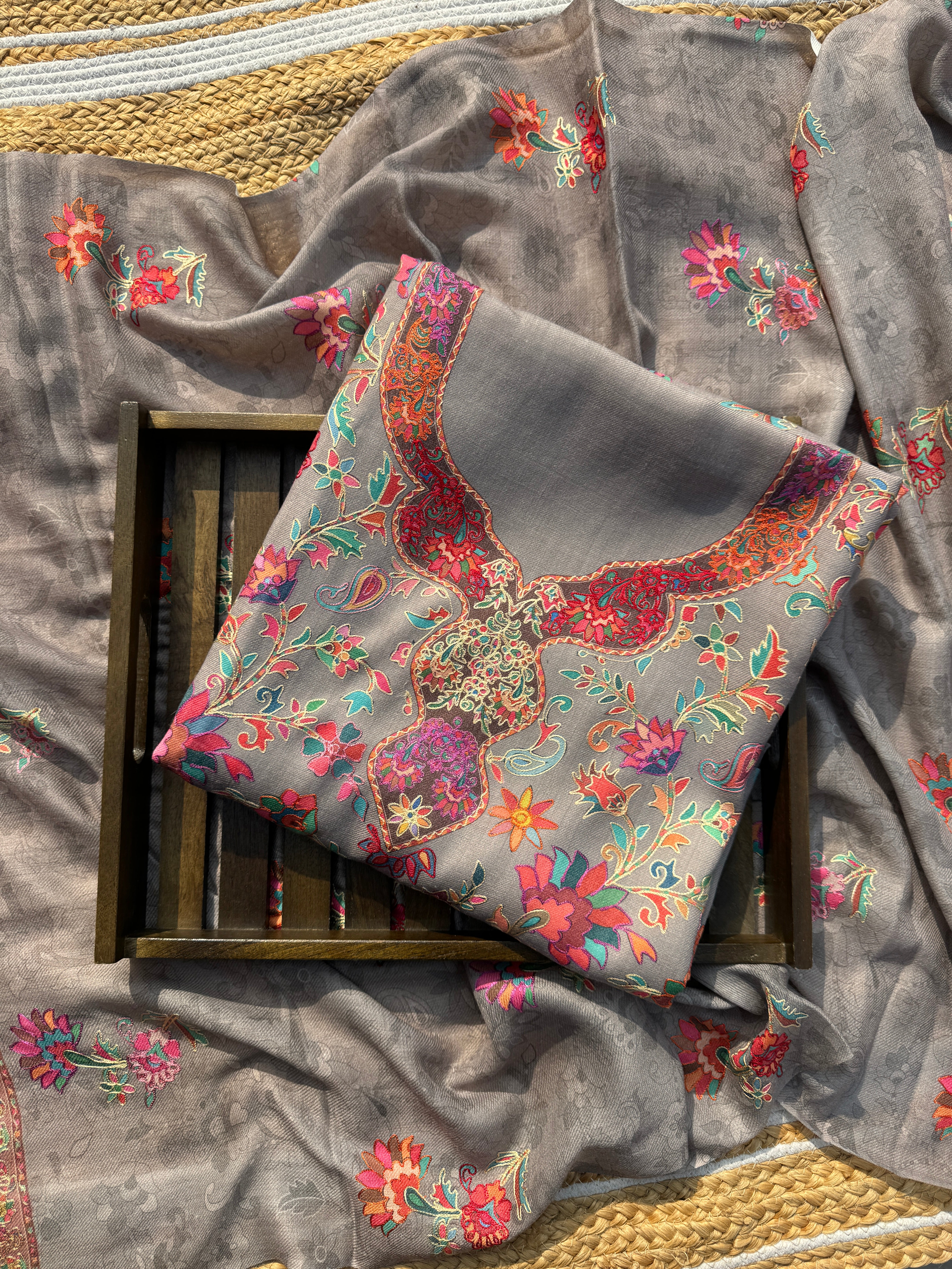 Meherbaan pure pashmina suit set