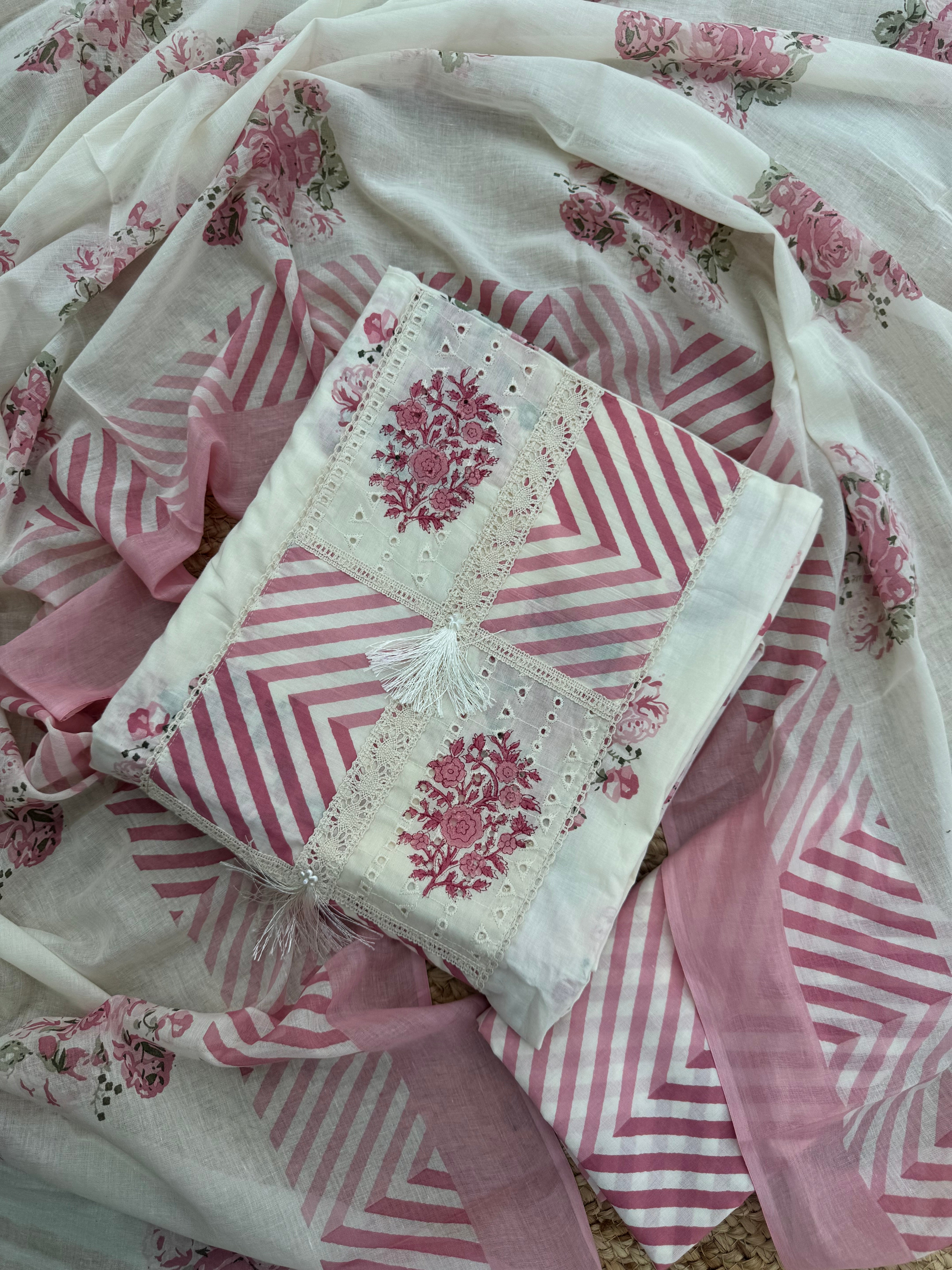 Tisha Mulmul cotton suit set