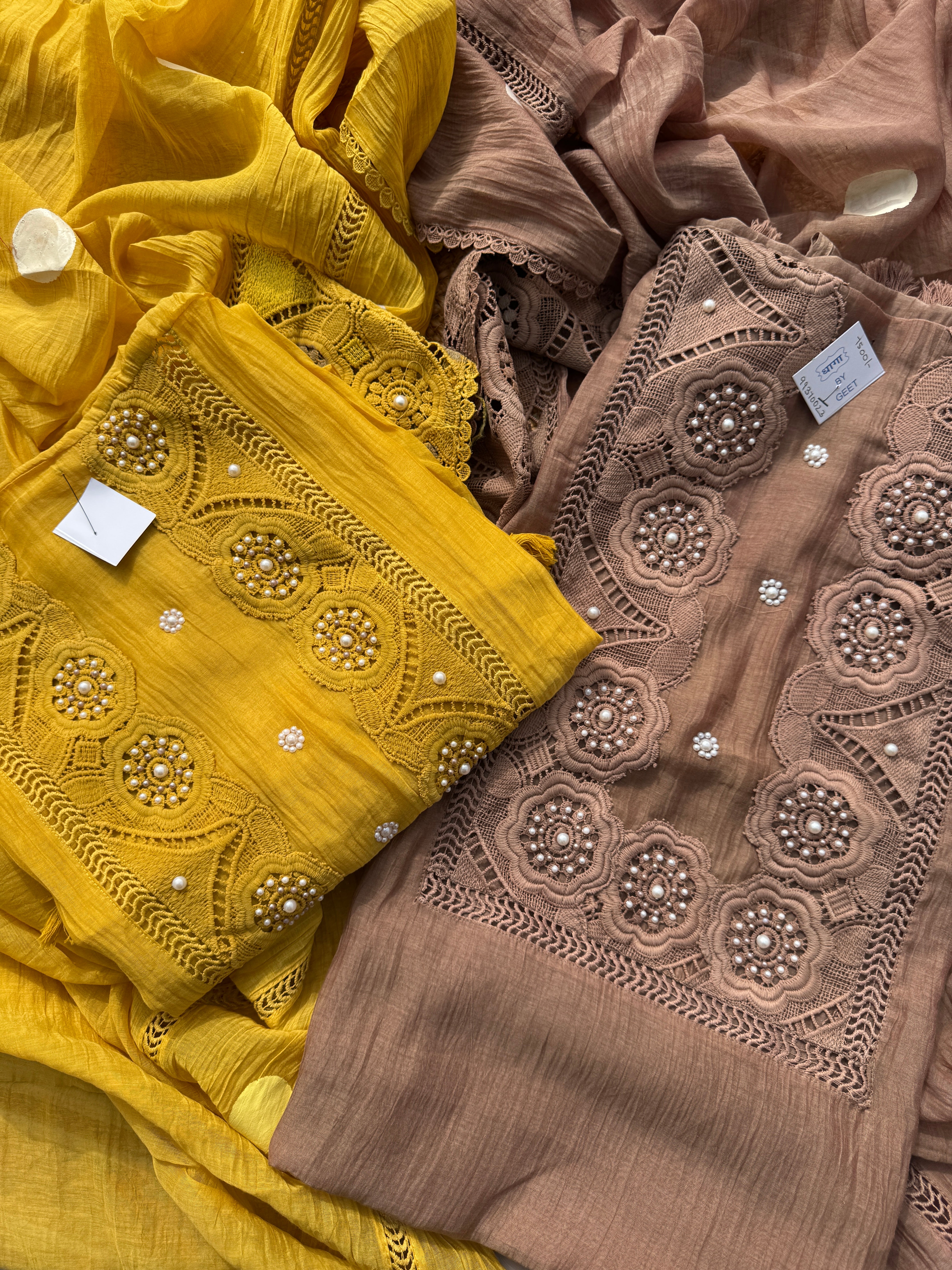 Suneheri pure mul suit set