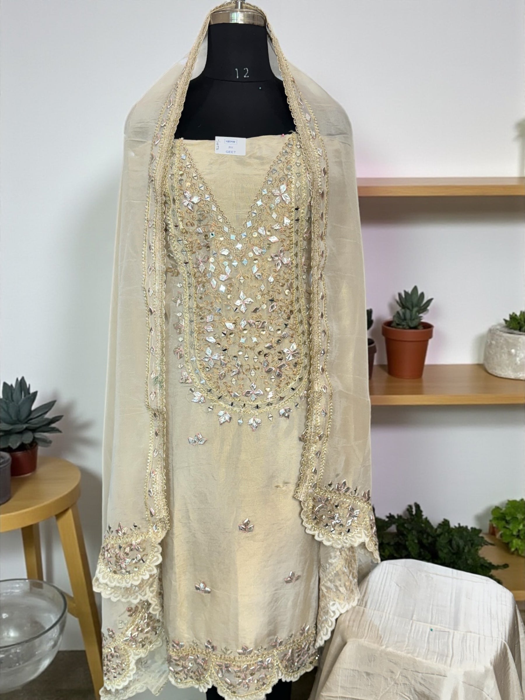 Mahika tissue gota suit set