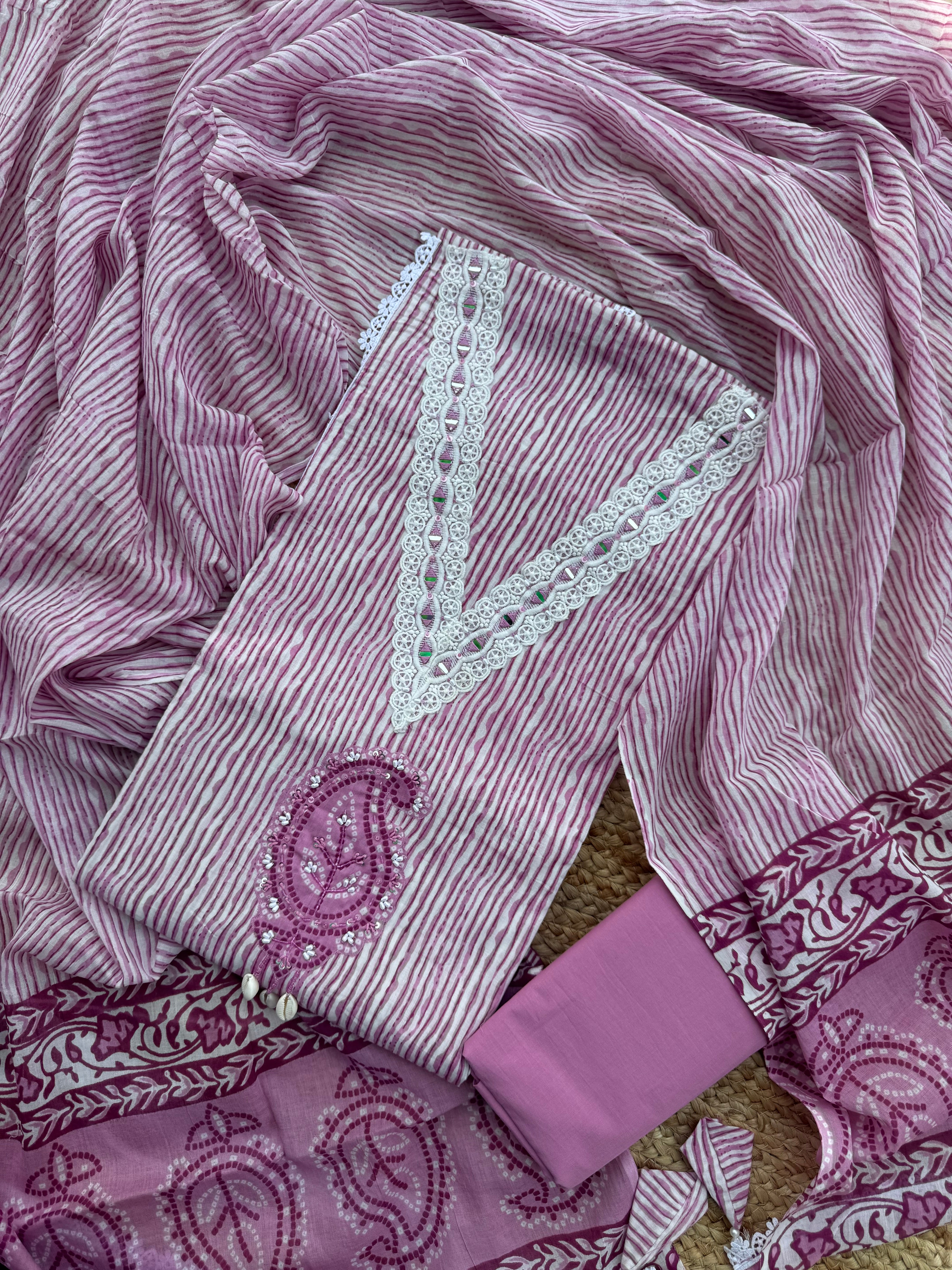 Meher Mulmul cotton suit set