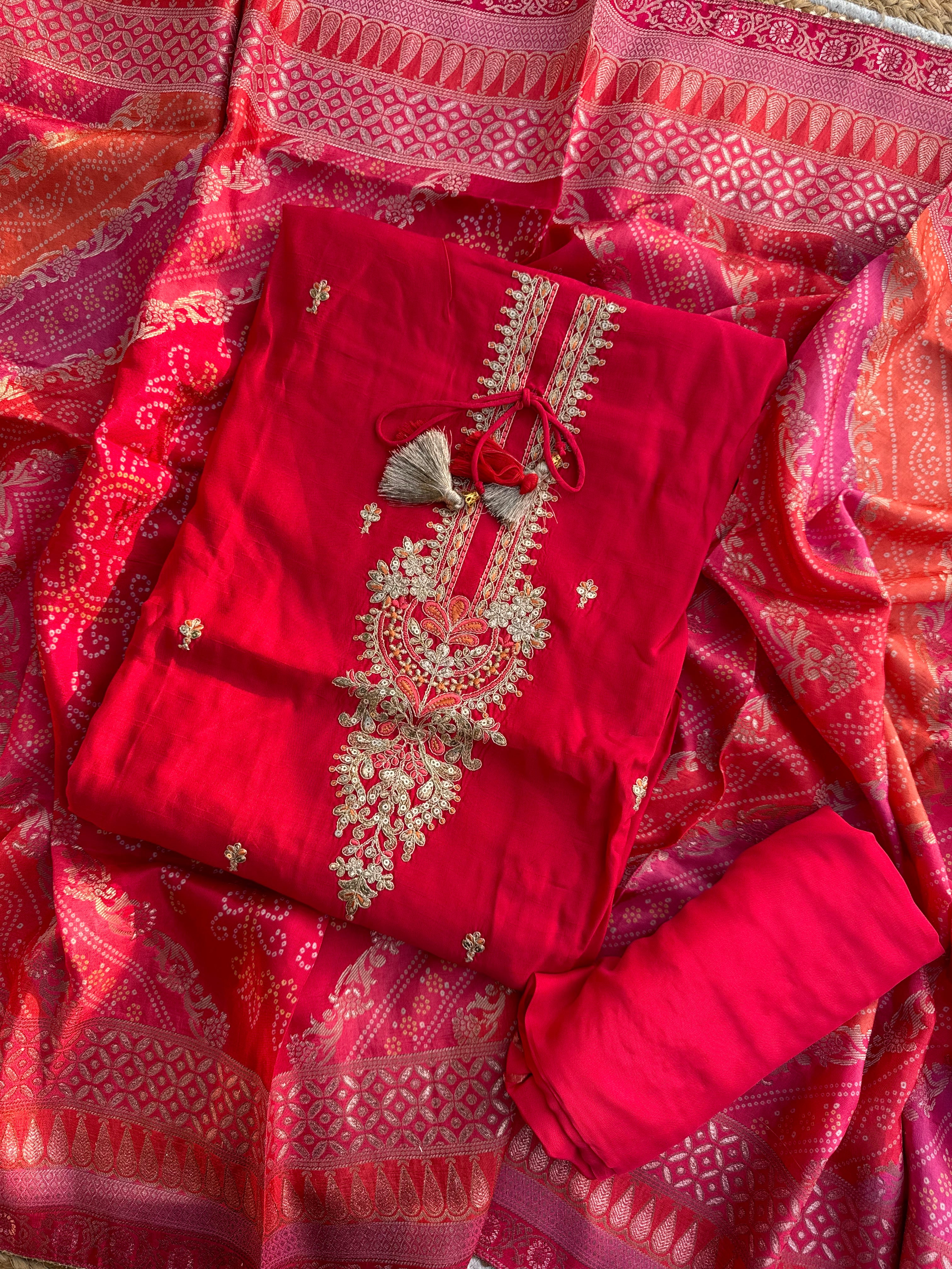 Gulbahar silk suit set