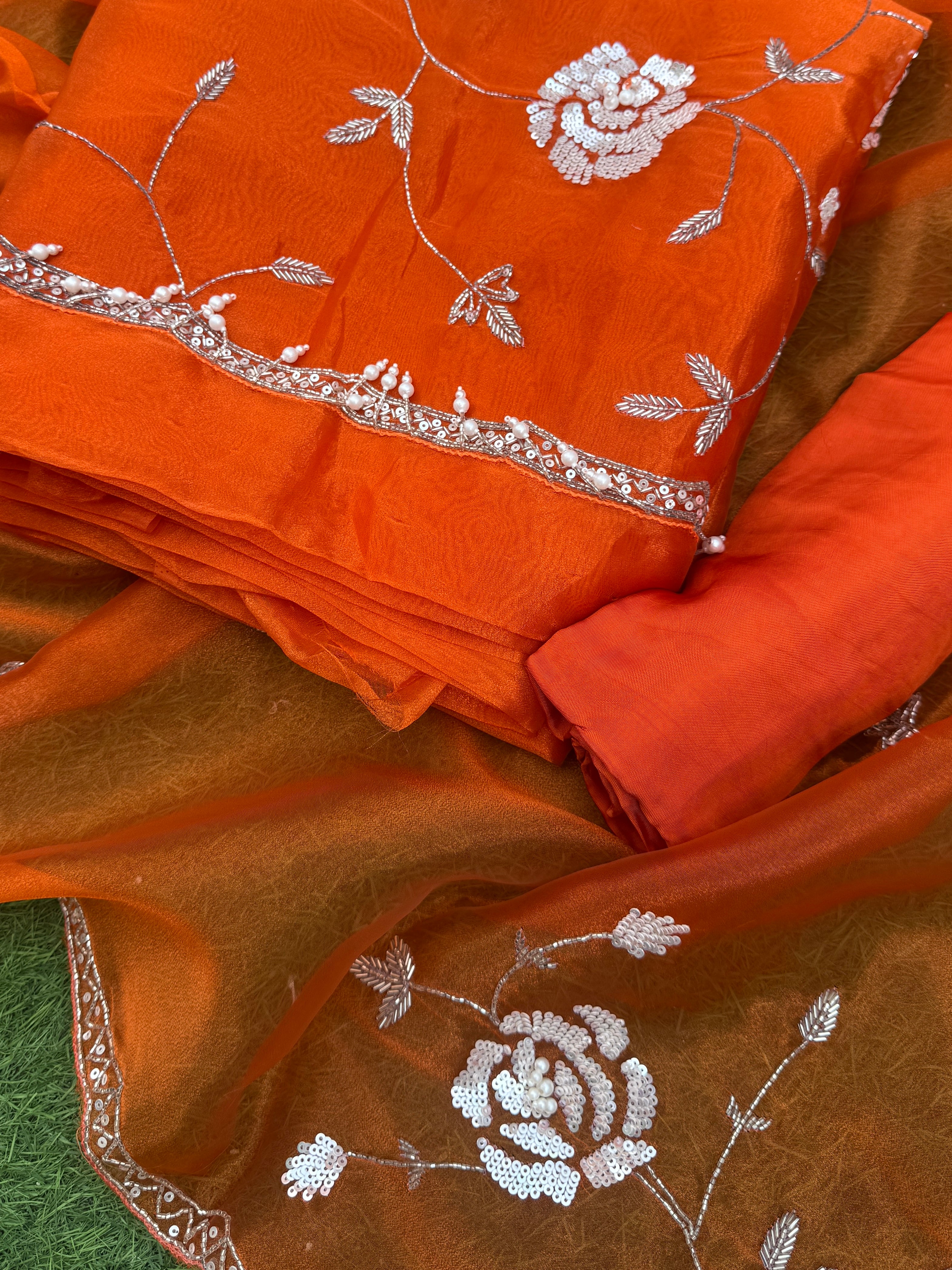 Kesar Noor silk organza suit set