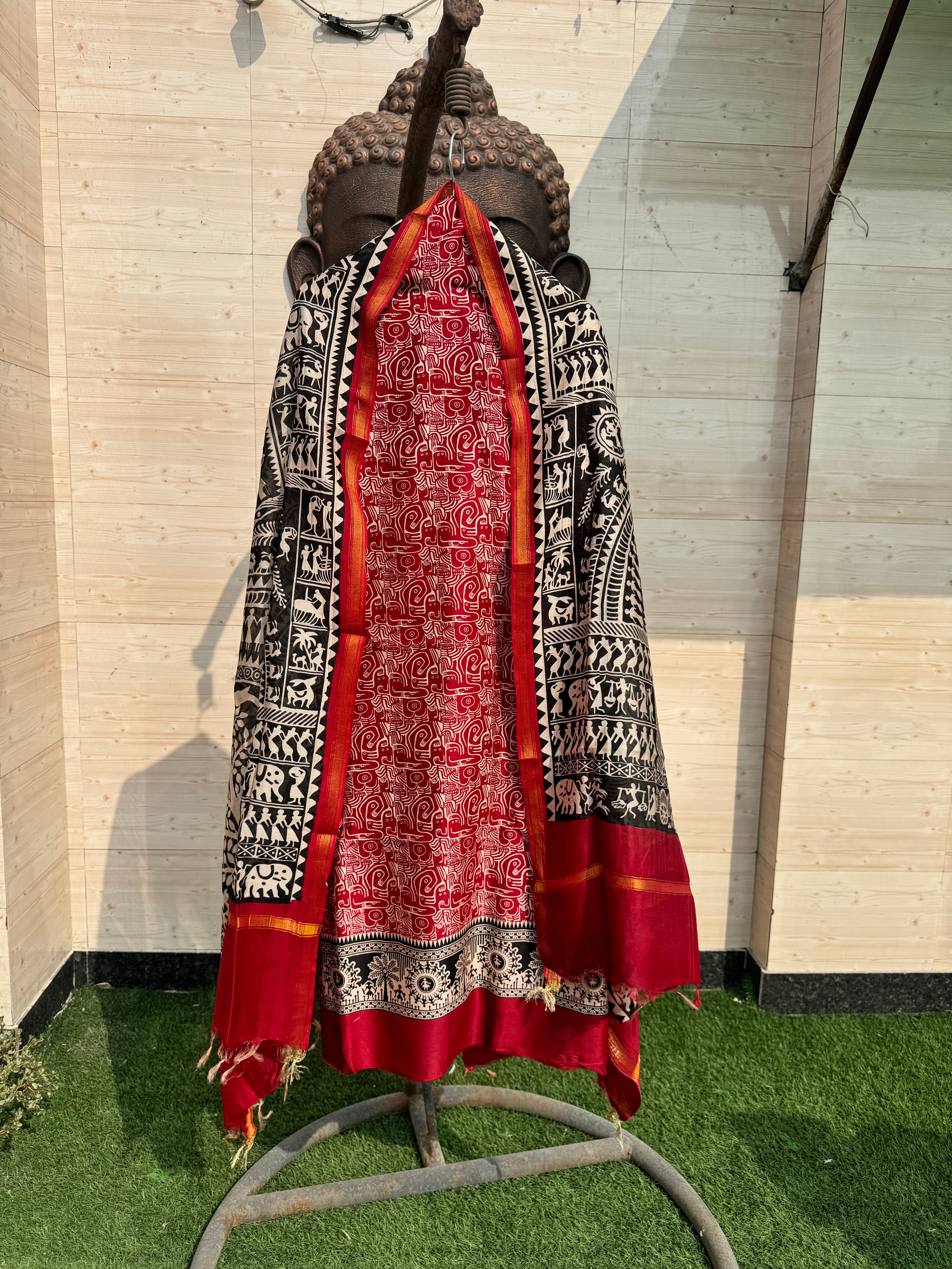 Mahira pure Maheshwari suit set